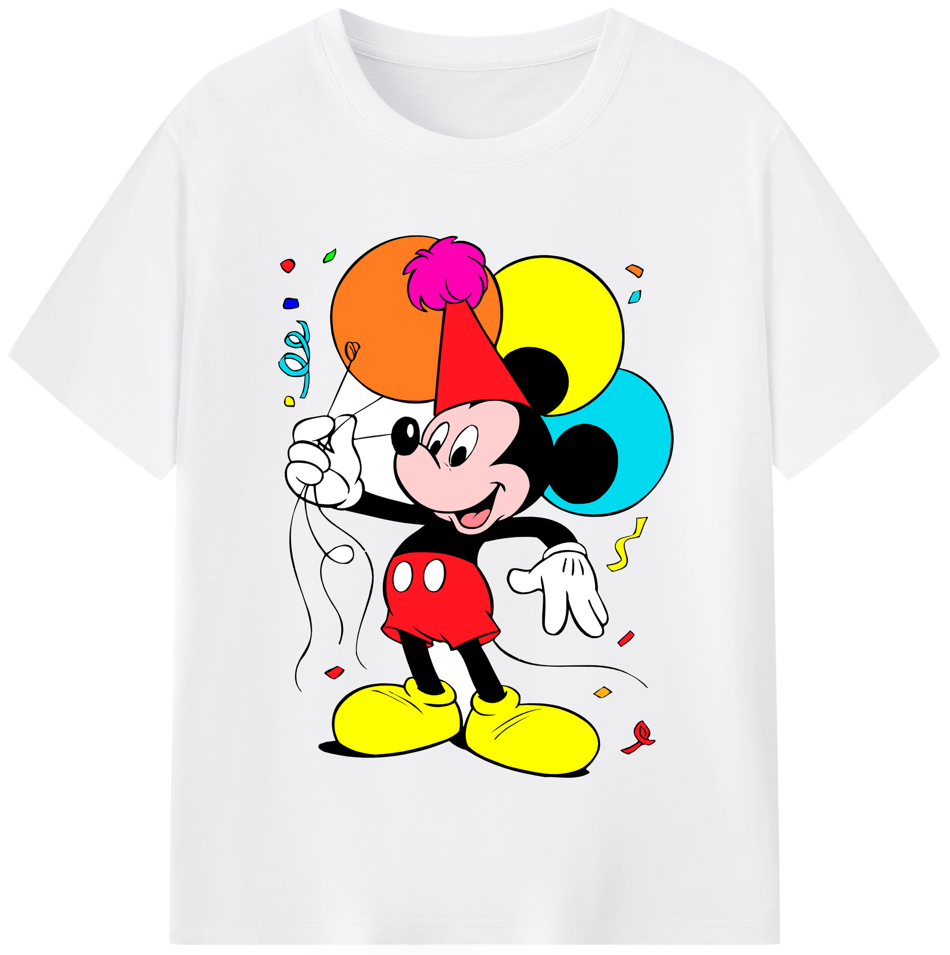 （画像用） ミッキーマウス Mickey Mouse 綿100％半袖Tシャツ（フロントプリント）