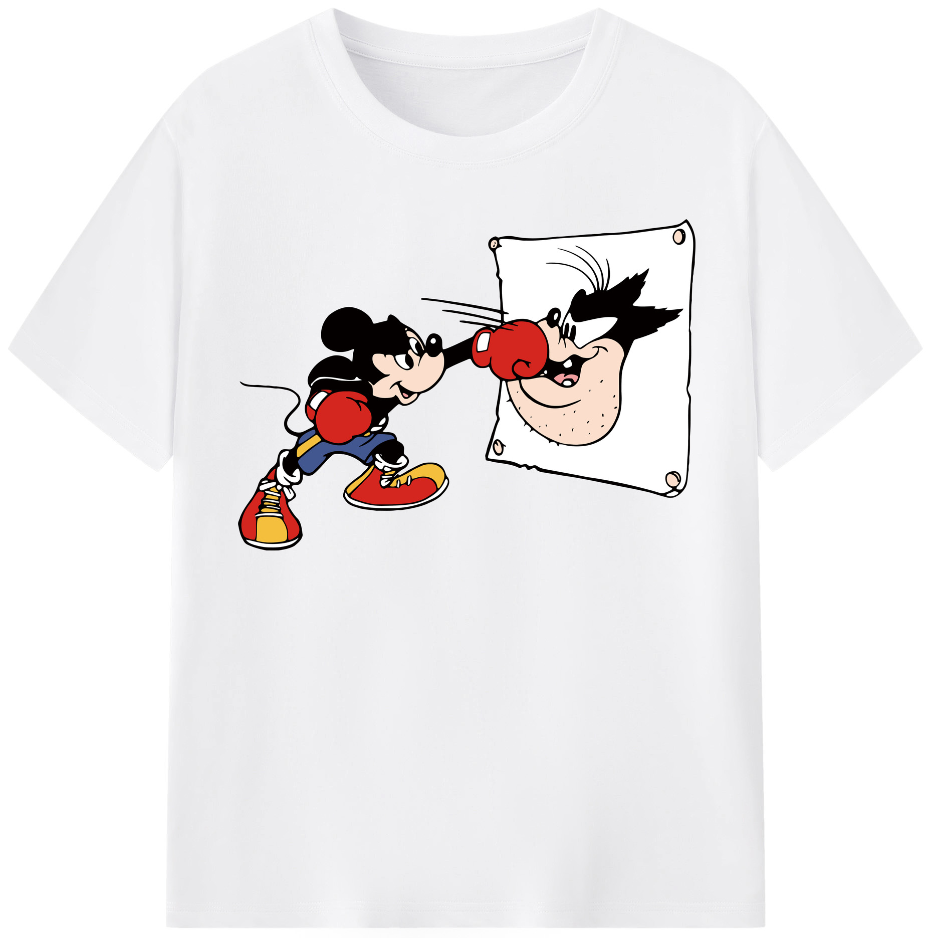 （画像用） ミッキーマウス Mickey Mouse 綿100％半袖Tシャツ（フロントプリント）