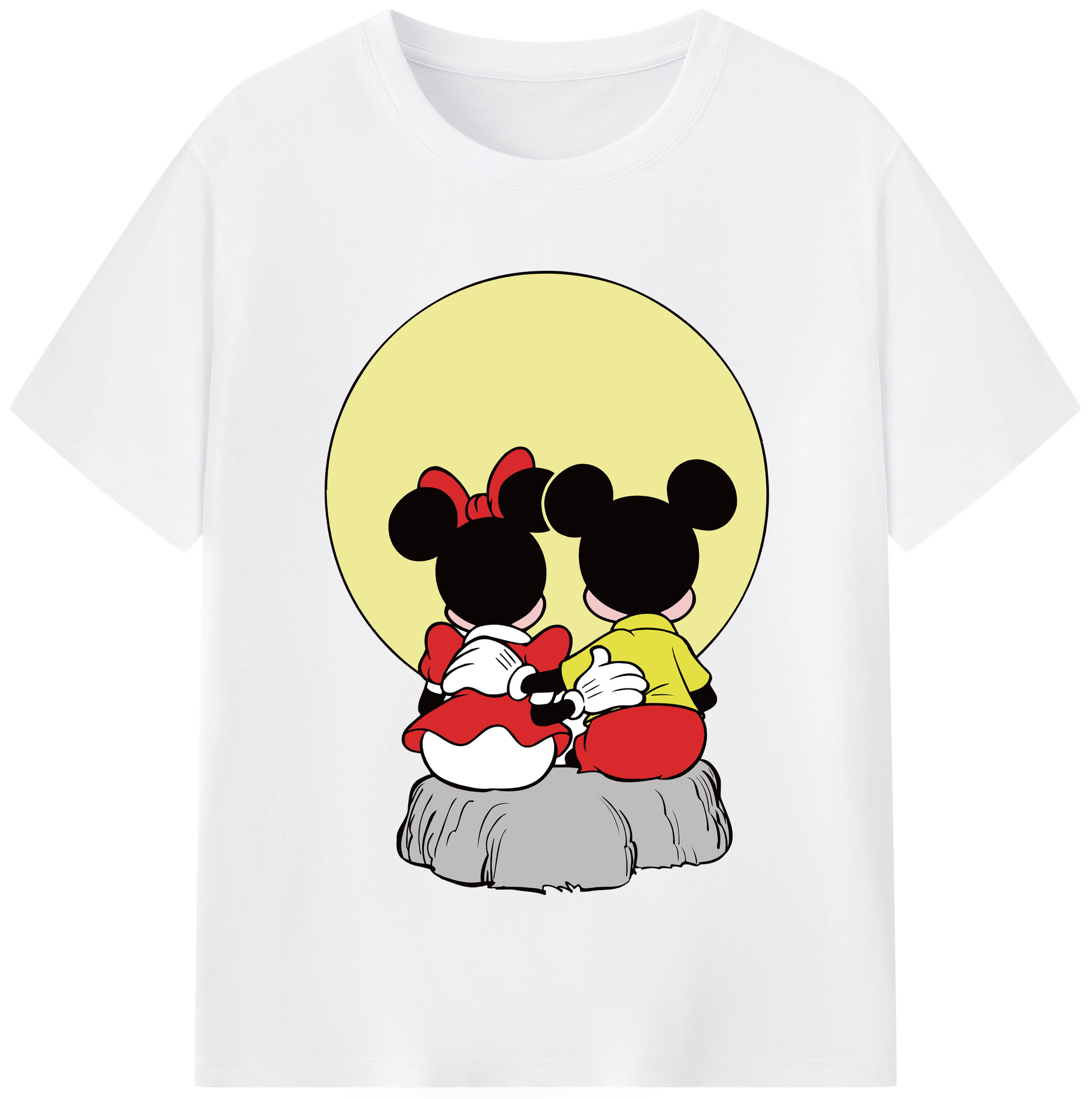（画像用） ミッキーマウス Mickey Mouse 綿100％半袖Tシャツ（フロントプリント）