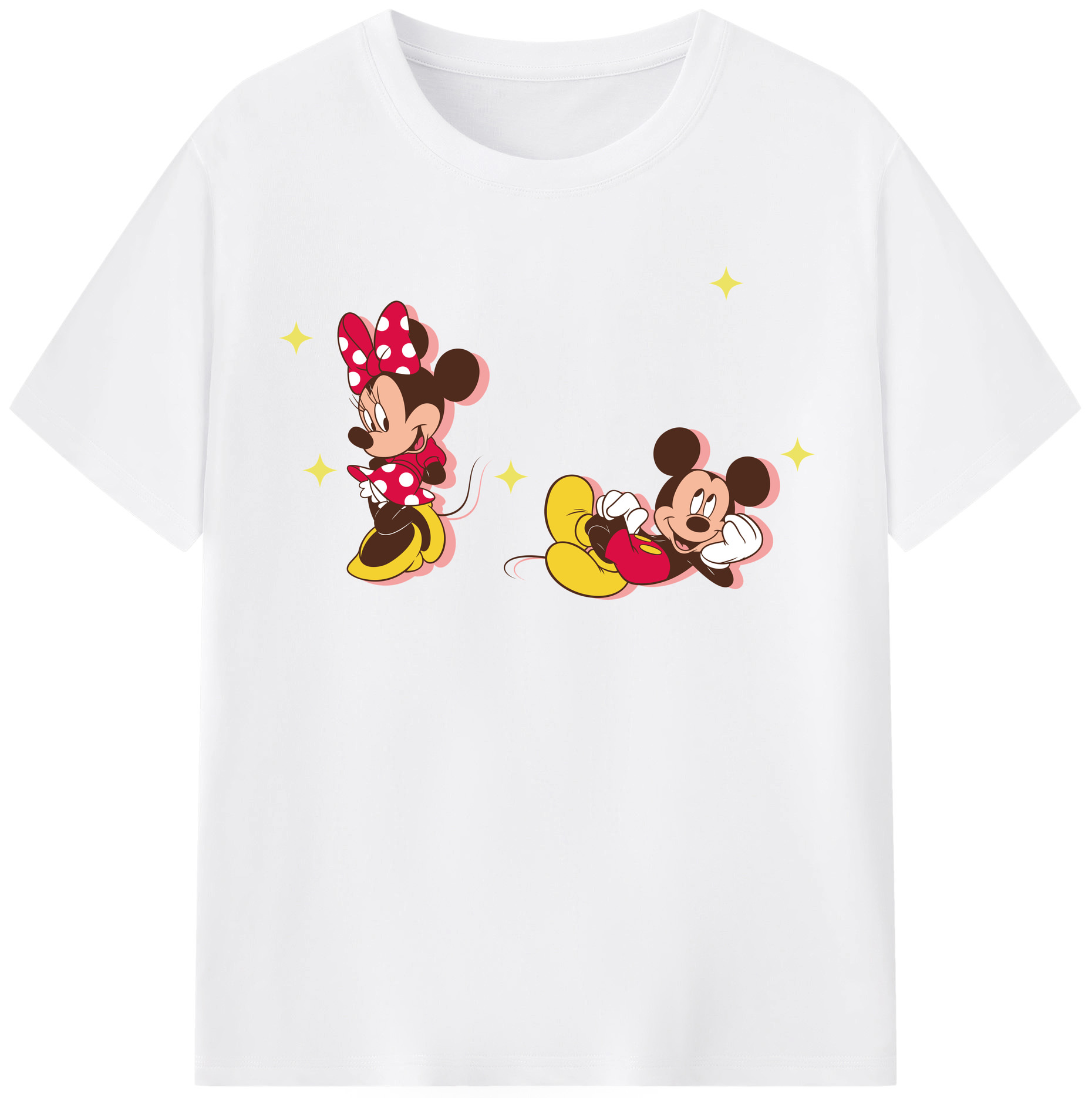 （画像用） ミッキーマウス Mickey Mouse 綿100％半袖Tシャツ（フロントプリント）
