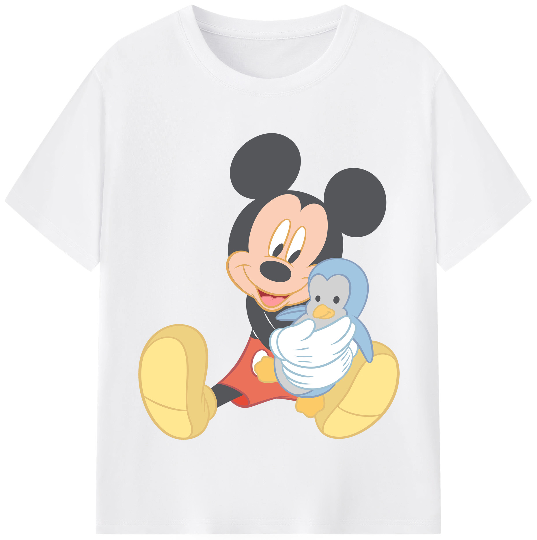（画像用） ミッキーマウス Mickey Mouse 綿100％半袖Tシャツ（フロントプリント）