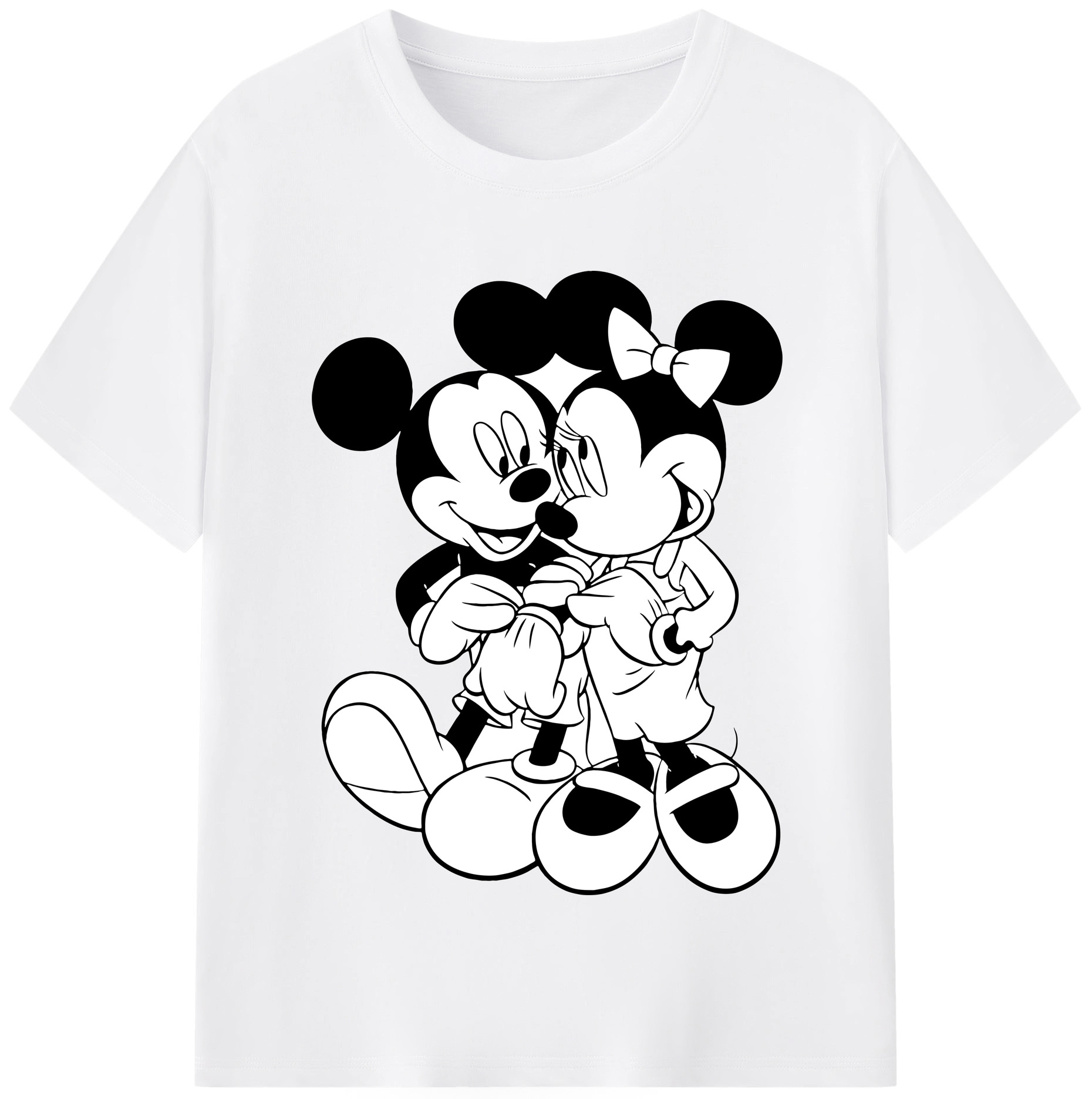 （画像用） ミッキーマウス Mickey Mouse 綿100％半袖Tシャツ（フロントプリント）