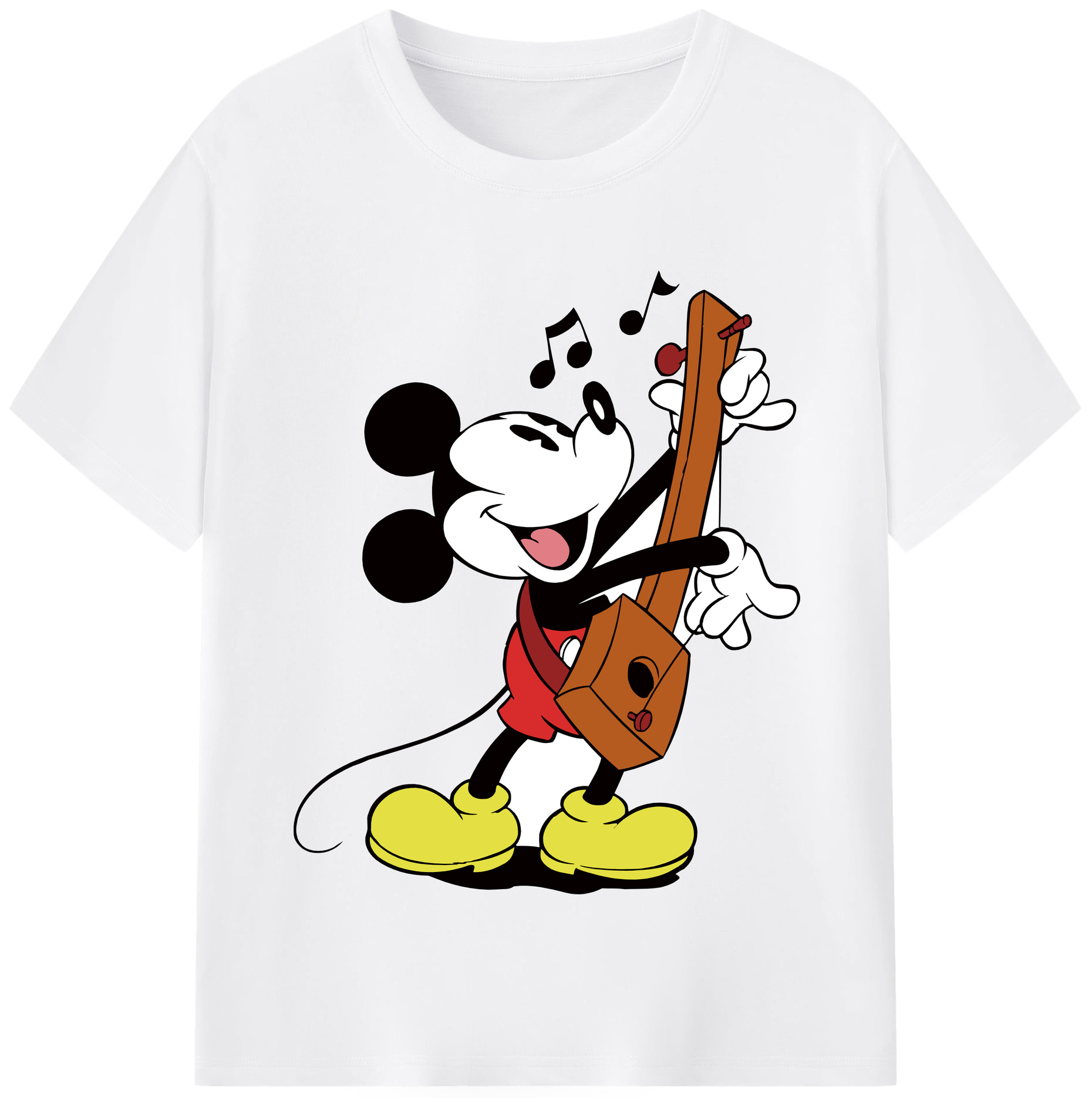 （画像用） ミッキーマウス Mickey Mouse 綿100％半袖Tシャツ（フロントプリント）