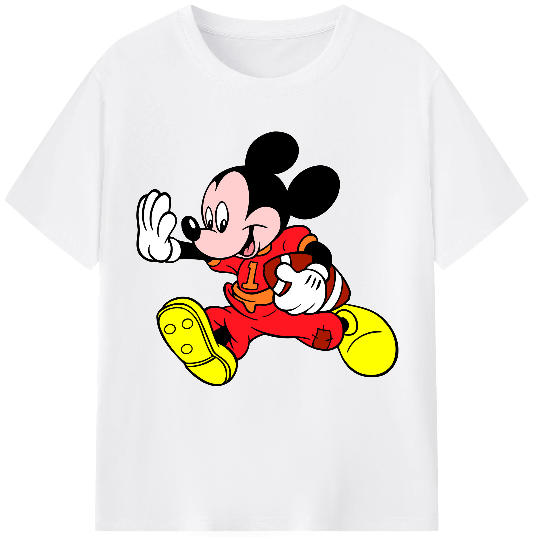 （画像用） ミッキーマウス Mickey Mouse 綿100％半袖Tシャツ（フロントプリント）