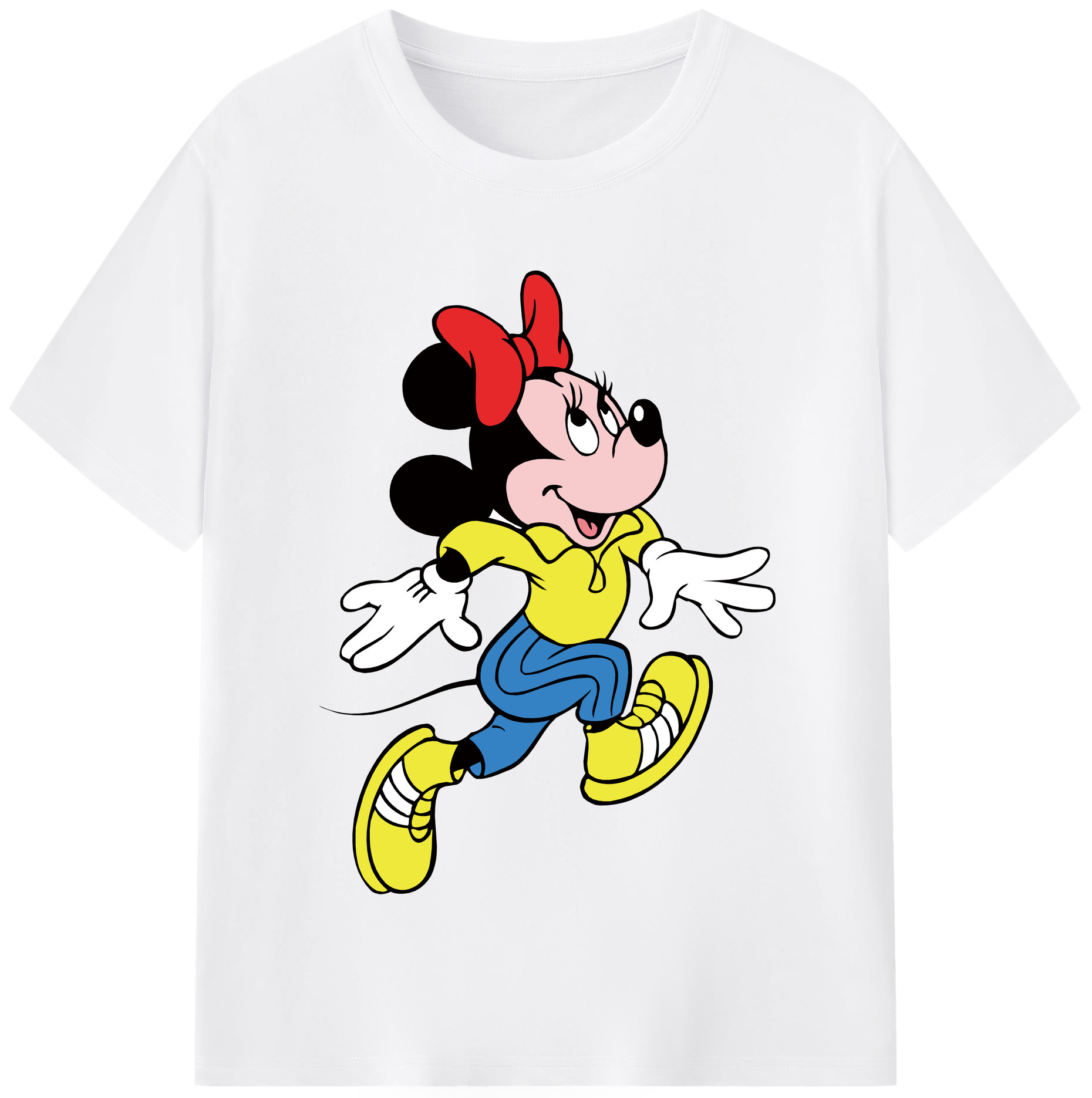 （画像用） ミッキーマウス Mickey Mouse 綿100％半袖Tシャツ（フロントプリント）