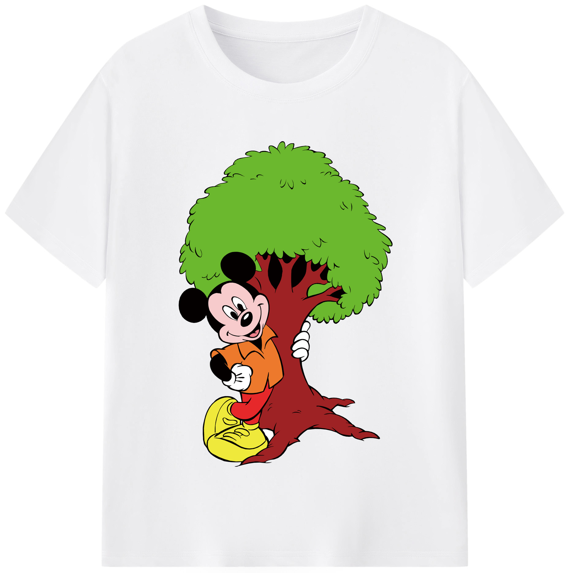 （画像用） ミッキーマウス Mickey Mouse 綿100％半袖Tシャツ（フロントプリント）