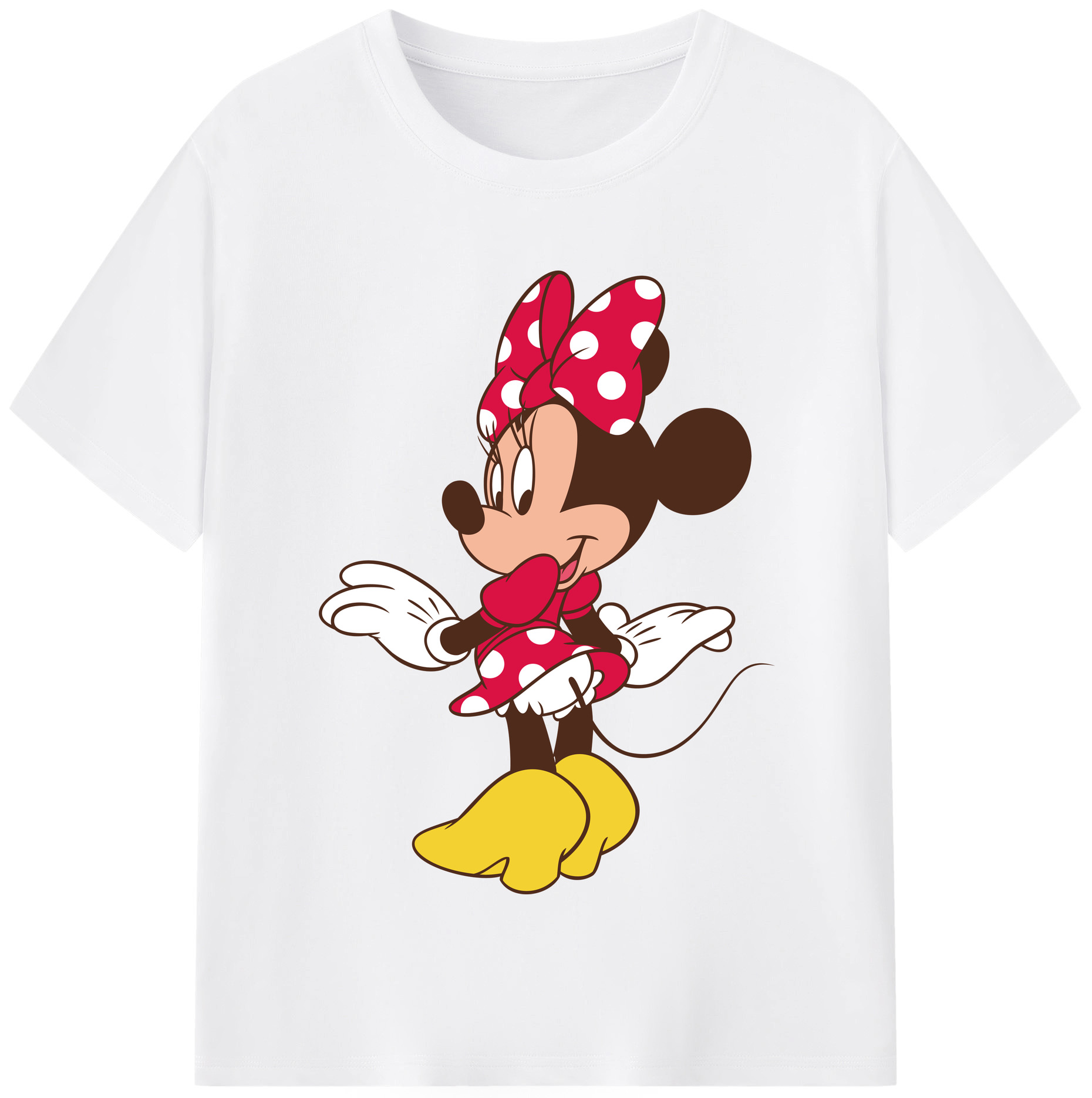 （画像用） ミッキーマウス Mickey Mouse 綿100％半袖Tシャツ（フロントプリント）