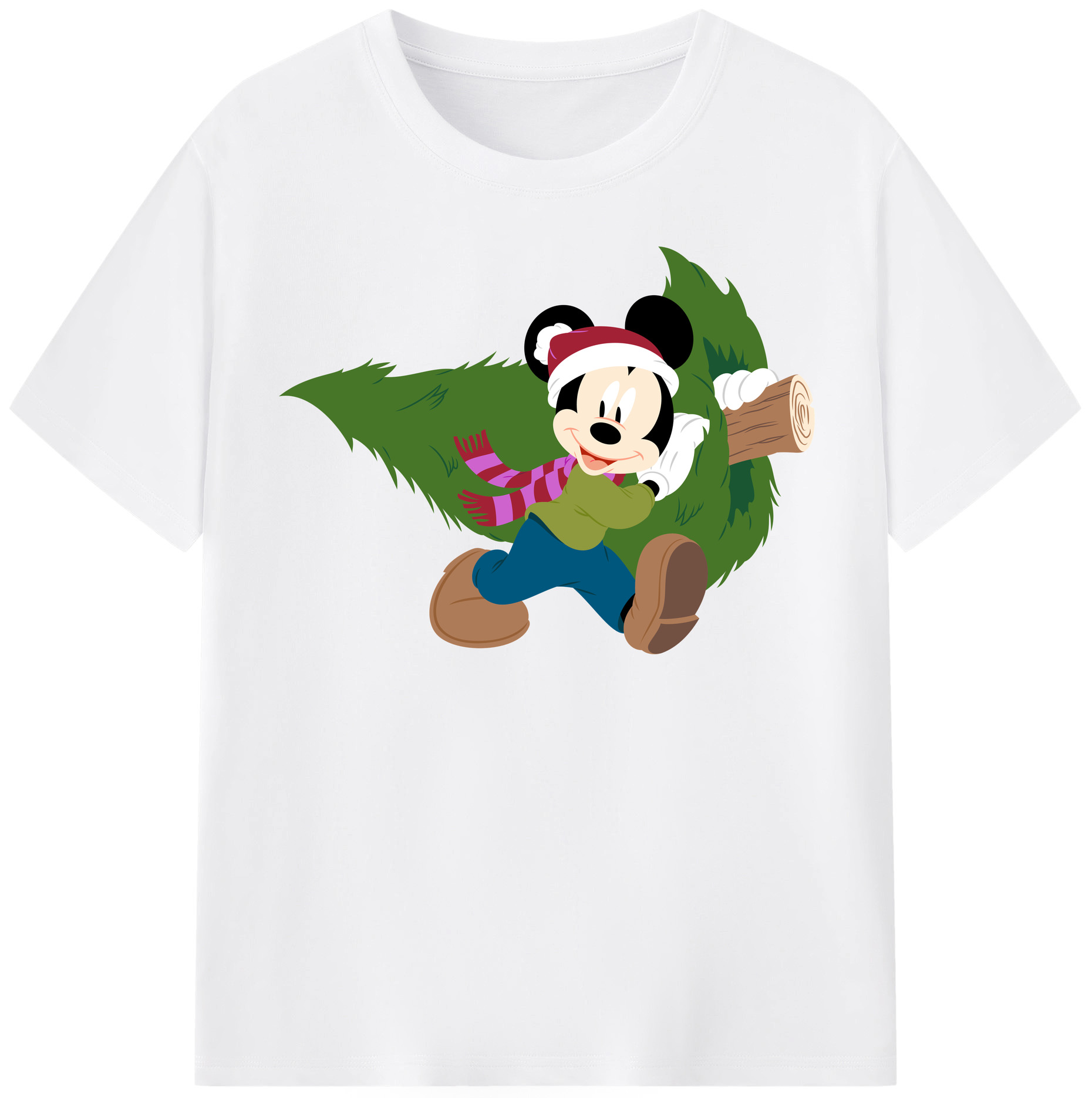 （画像用） ミッキーマウス Mickey Mouse 綿100％半袖Tシャツ（フロントプリント）