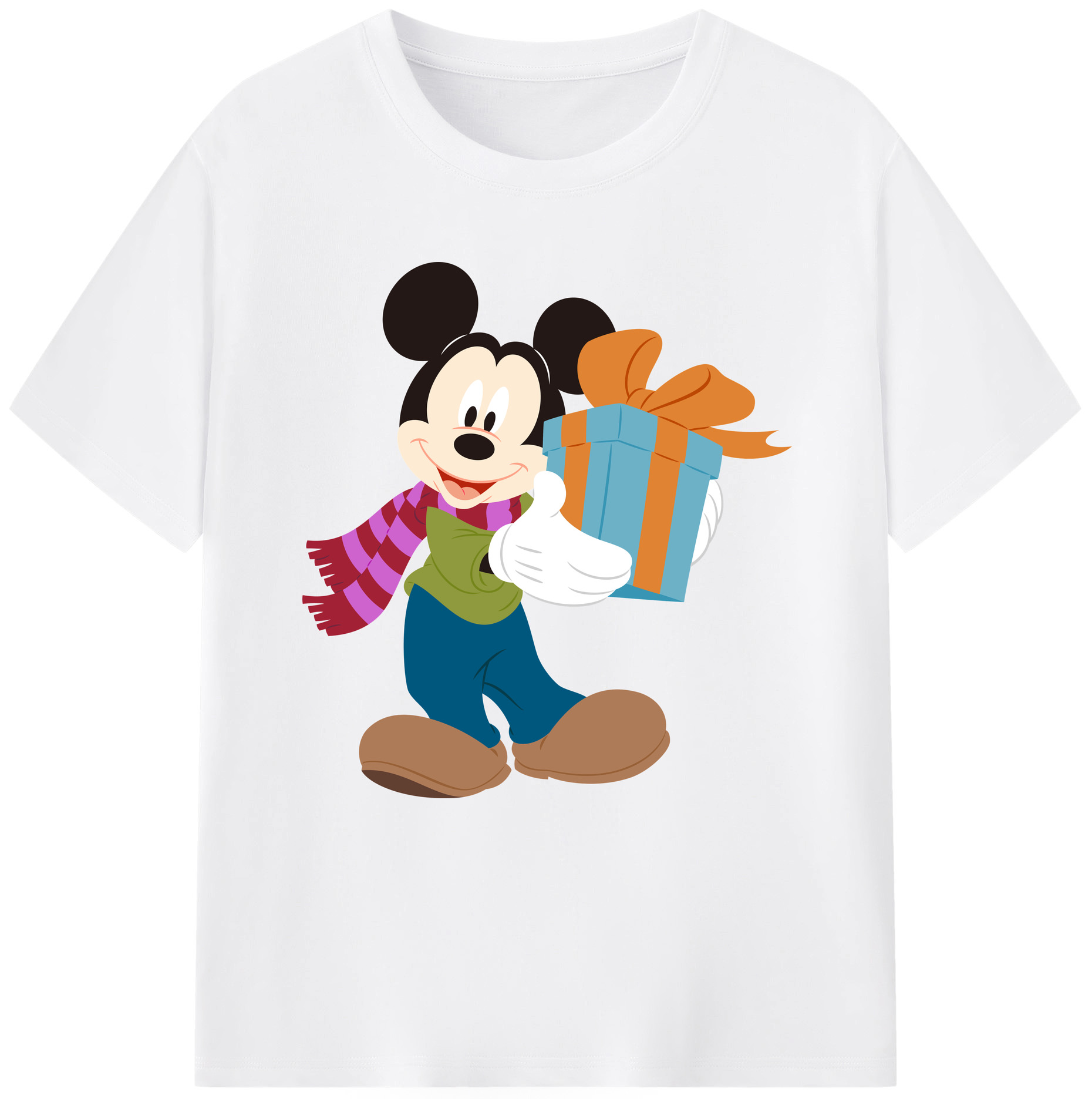 （画像用） ミッキーマウス Mickey Mouse 綿100％半袖Tシャツ（フロントプリント）