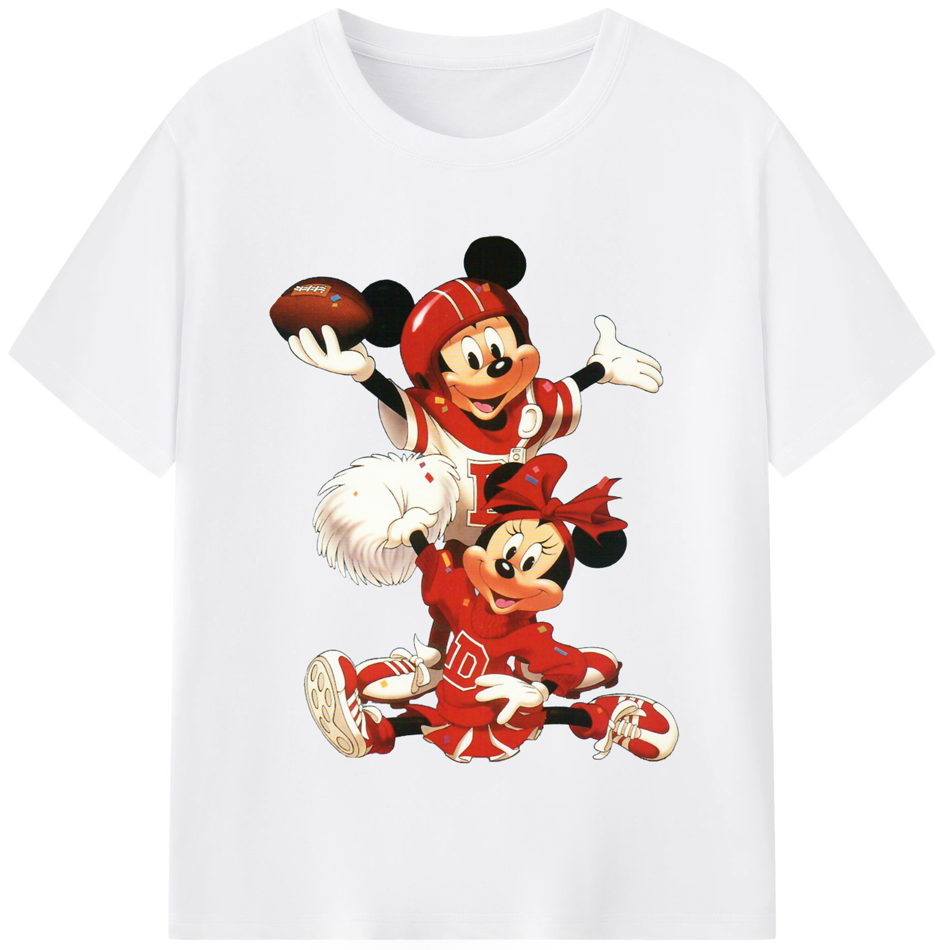 （画像用） ミッキーマウス Mickey Mouse 綿100％半袖Tシャツ（フロントプリント）