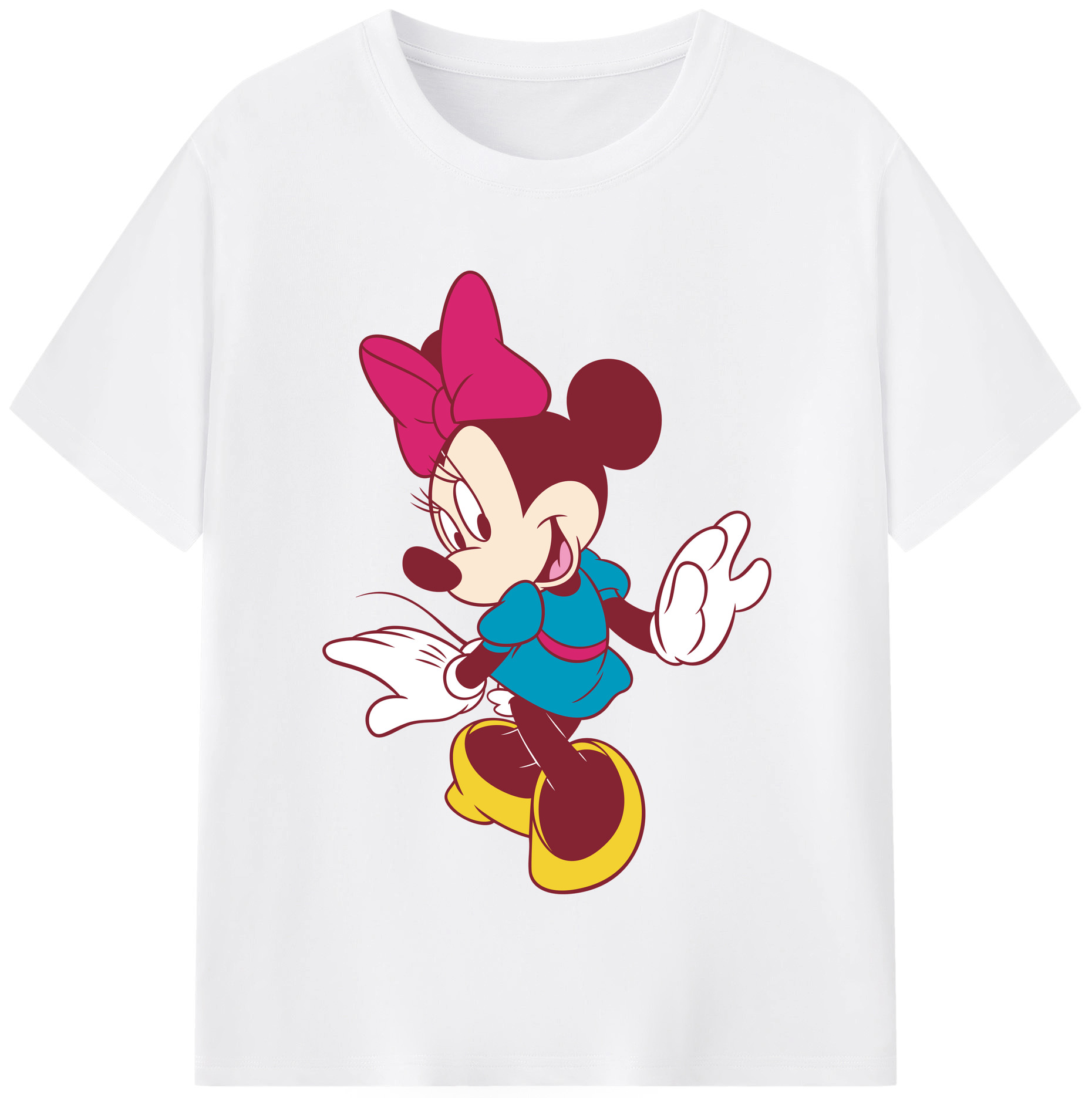 （画像用） ミッキーマウス Mickey Mouse 綿100％半袖Tシャツ（フロントプリント）