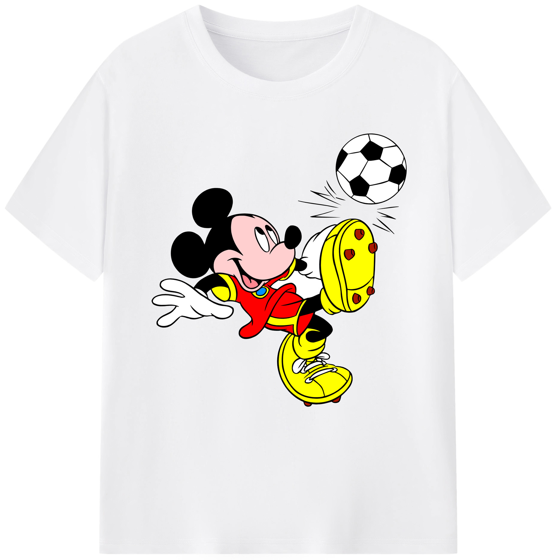 （画像用） ミッキーマウス Mickey Mouse 綿100％半袖Tシャツ（フロントプリント）