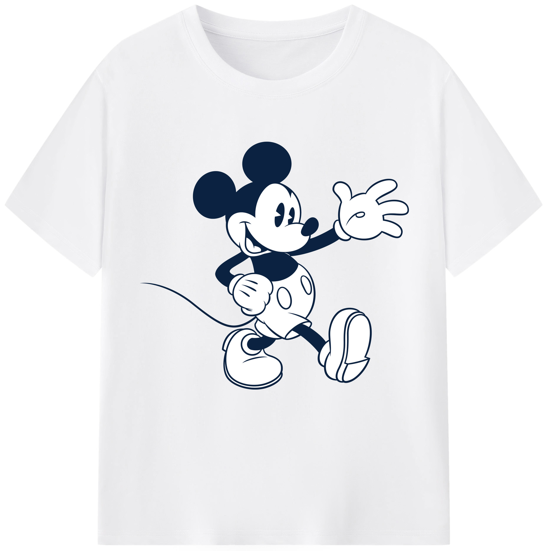 （画像用） ミッキーマウス Mickey Mouse 綿100％半袖Tシャツ（フロントプリント）
