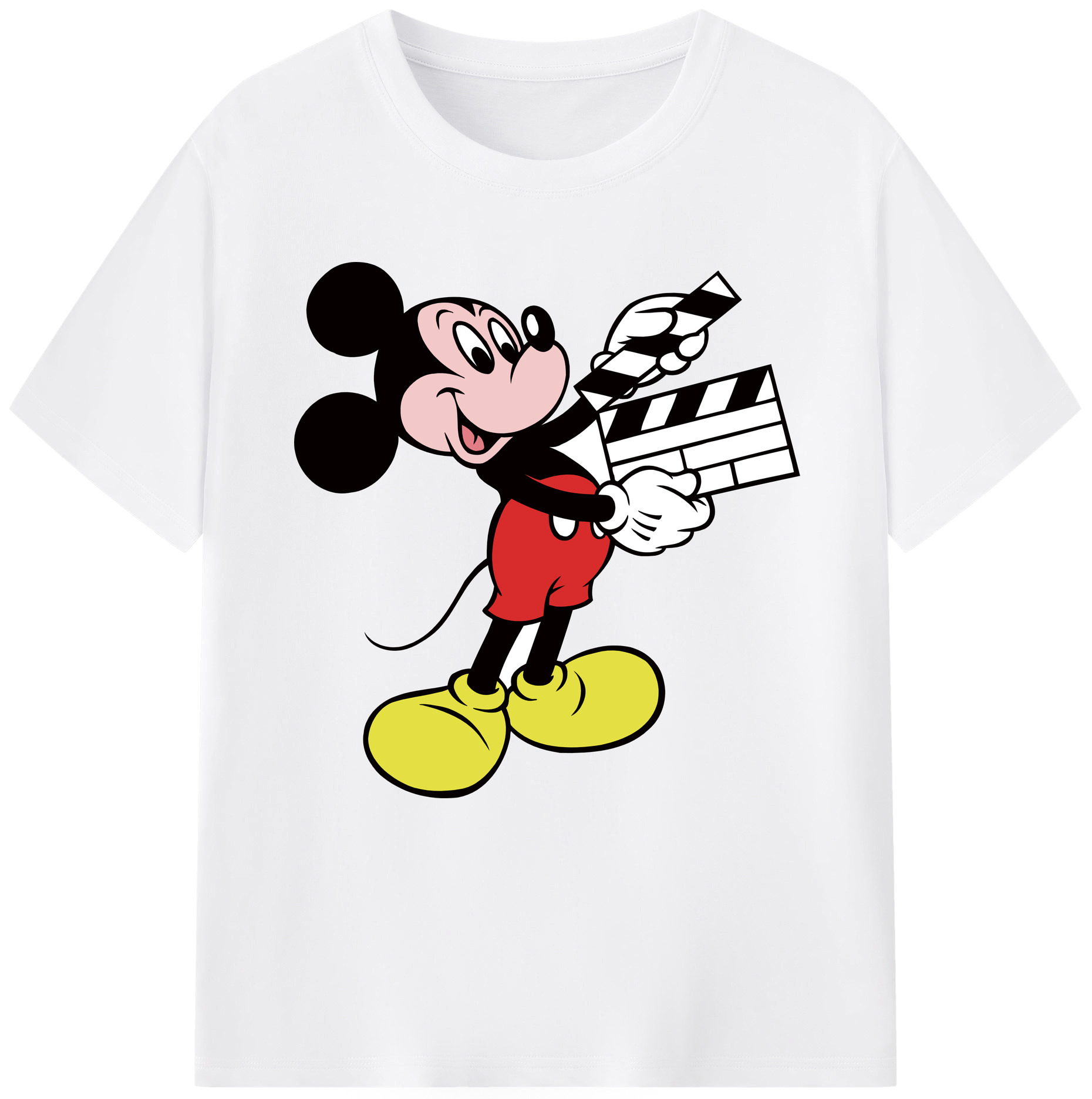 （画像用） ミッキーマウス Mickey Mouse 綿100％半袖Tシャツ（フロントプリント）