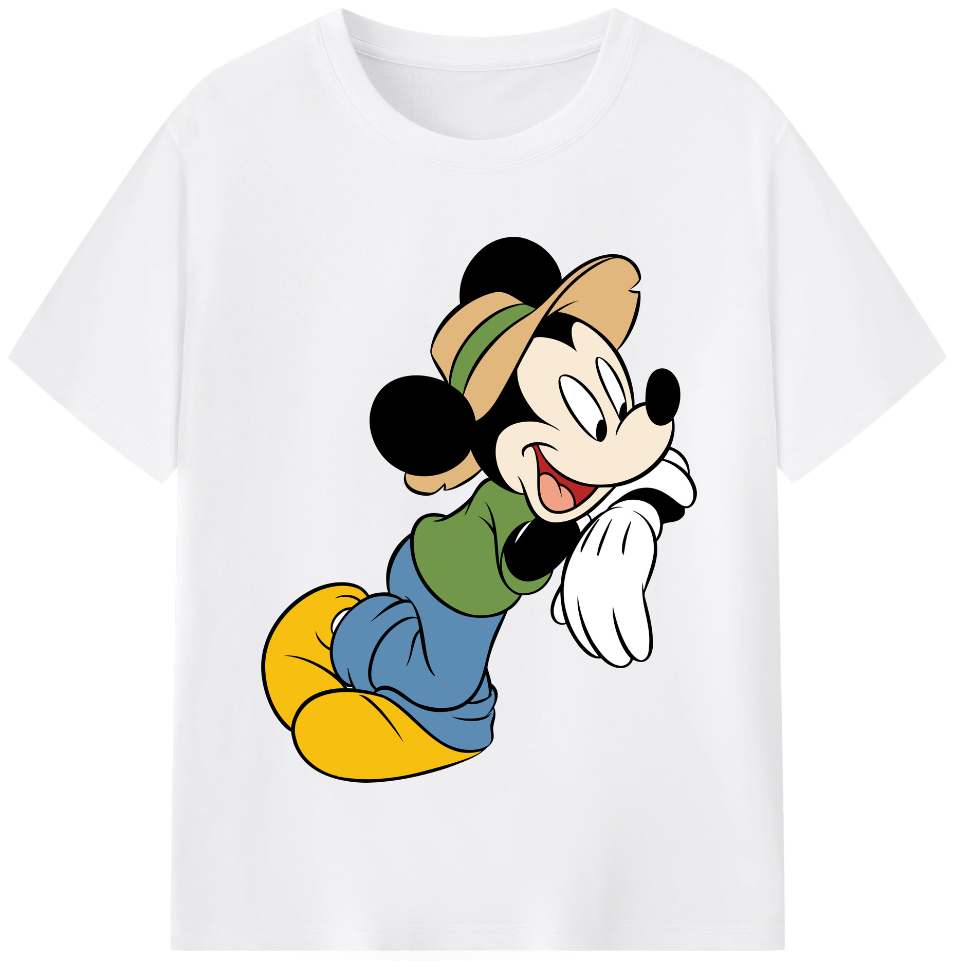 （画像用） ミッキーマウス Mickey Mouse 綿100％半袖Tシャツ（フロントプリント）