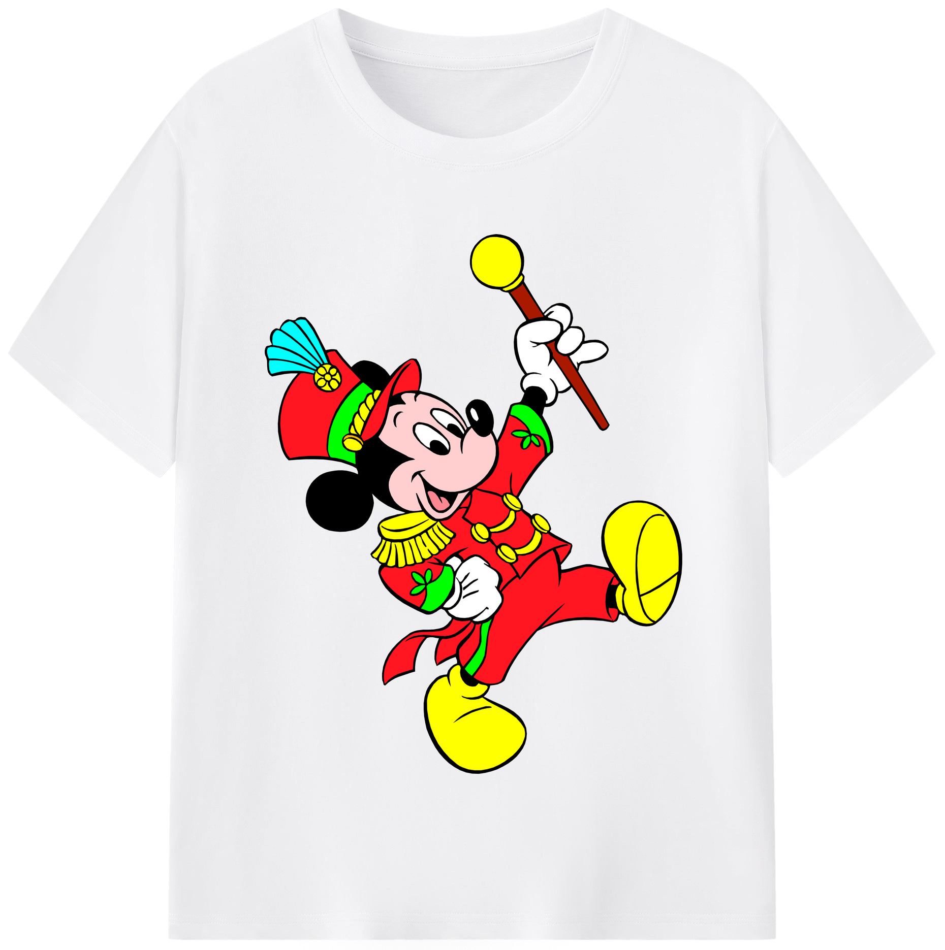 （画像用） ミッキーマウス Mickey Mouse 綿100％半袖Tシャツ（フロントプリント）