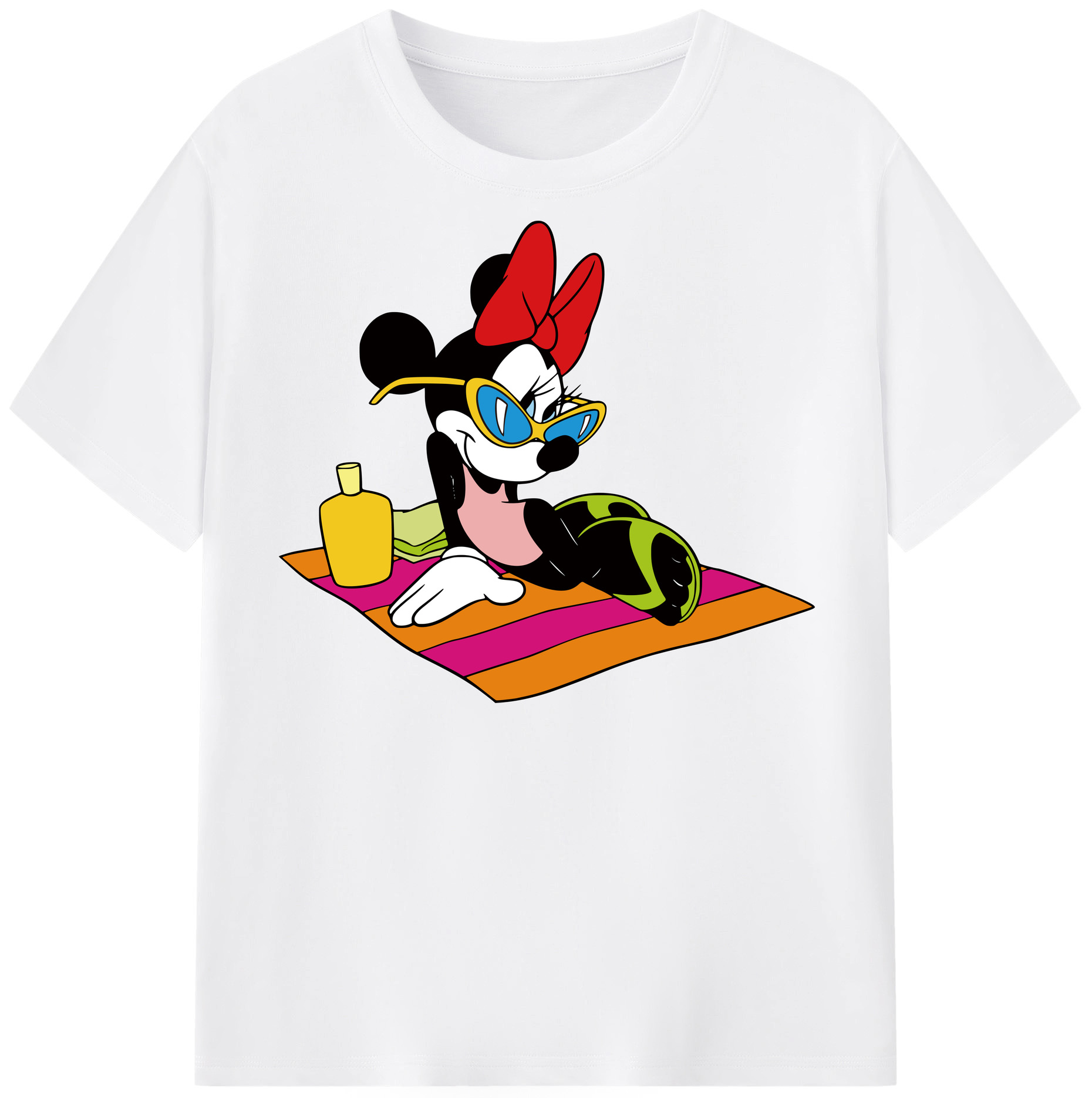 （画像用） ミッキーマウス Mickey Mouse 綿100％半袖Tシャツ（フロントプリント）