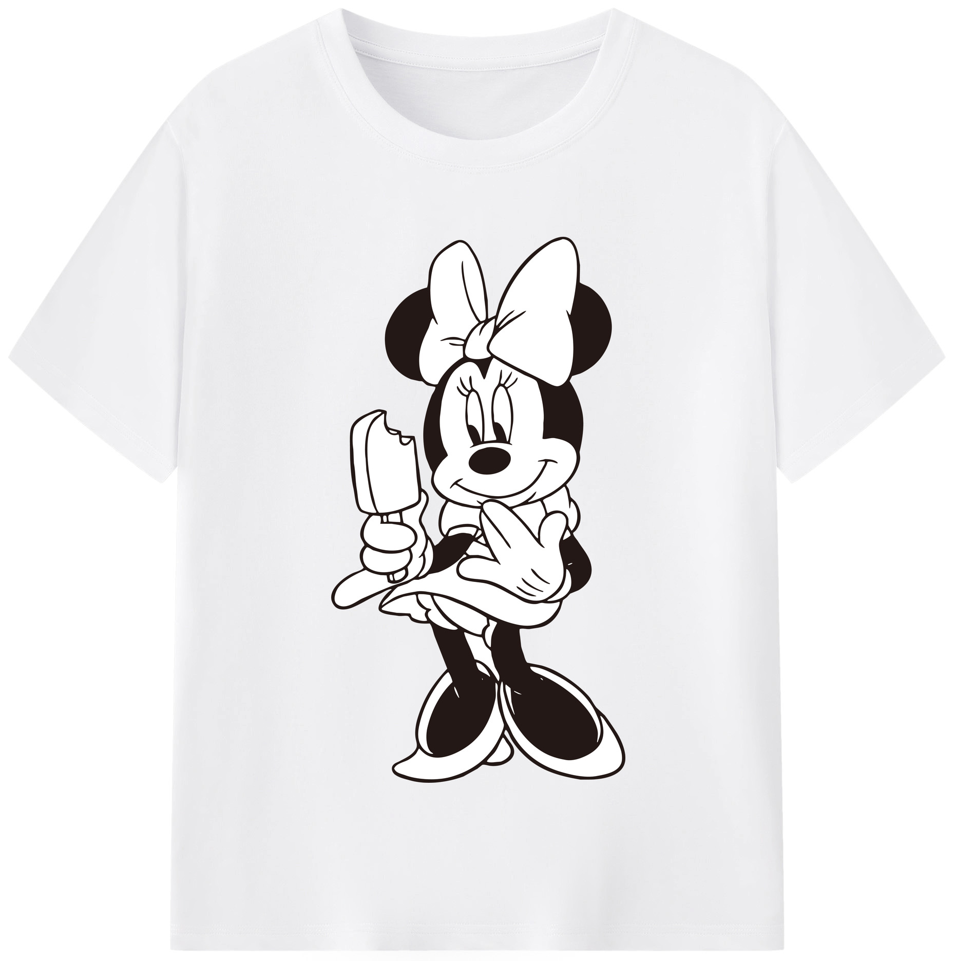 （画像用） ミッキーマウス Mickey Mouse 綿100％半袖Tシャツ（フロントプリント）
