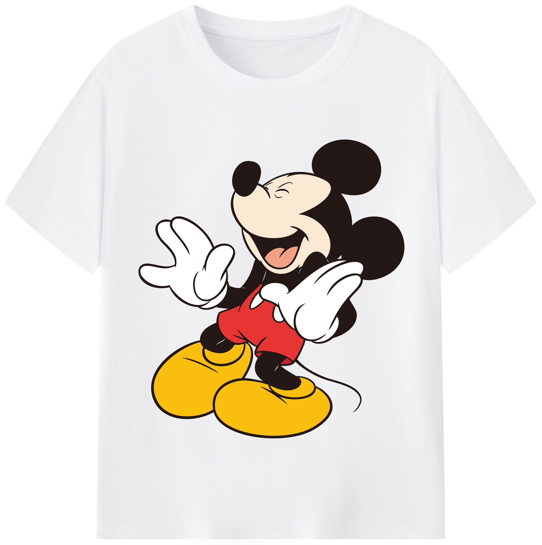 （画像用） ミッキーマウス Mickey Mouse 綿100％半袖Tシャツ（フロントプリント）
