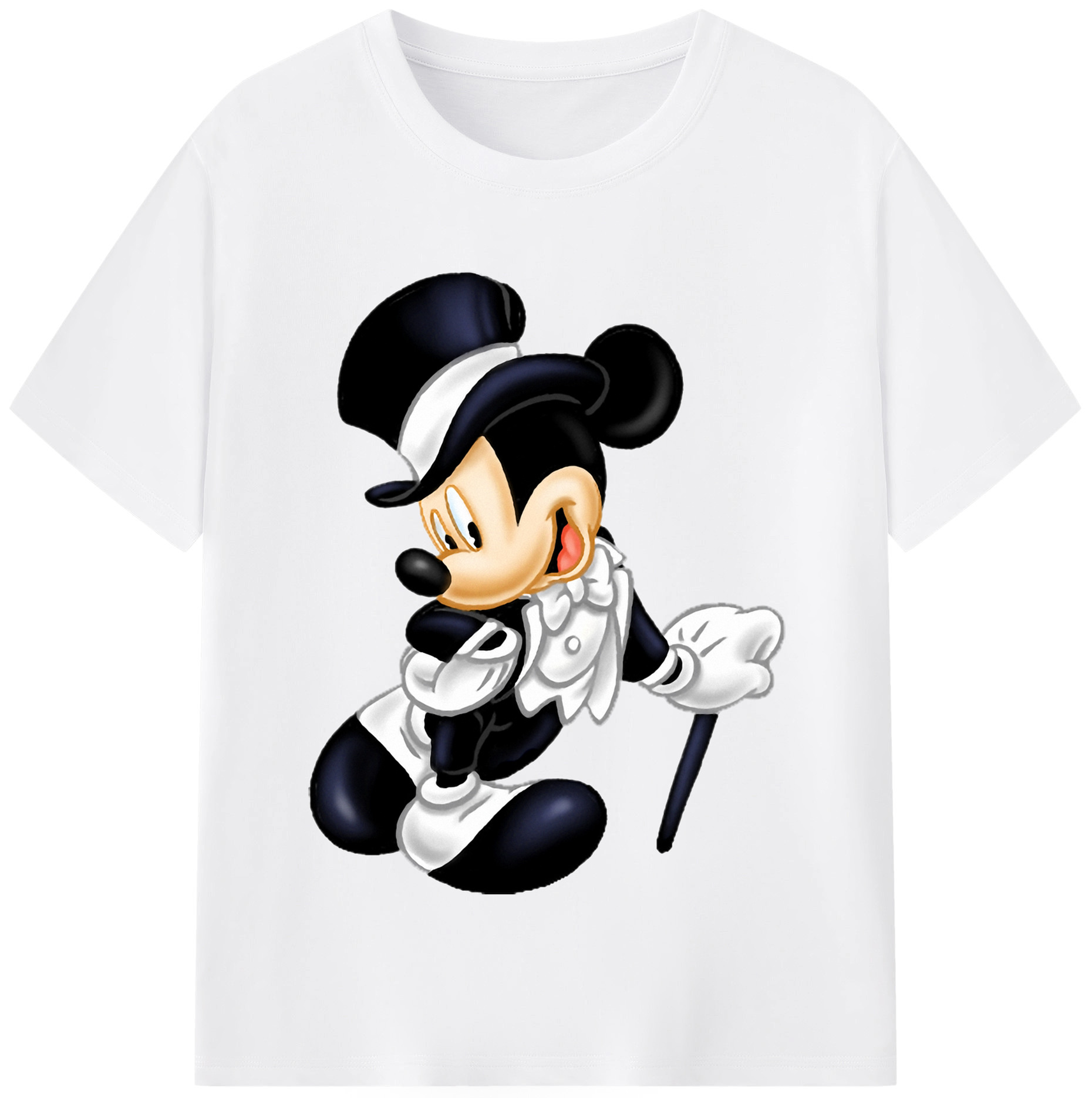 （画像用） ミッキーマウス Mickey Mouse 綿100％半袖Tシャツ（フロントプリント）