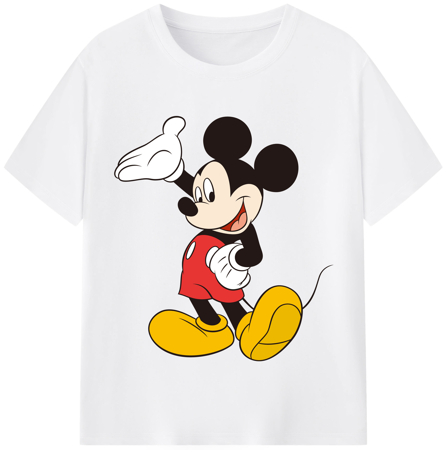 （画像用） ミッキーマウス Mickey Mouse 綿100％半袖Tシャツ（フロントプリント）