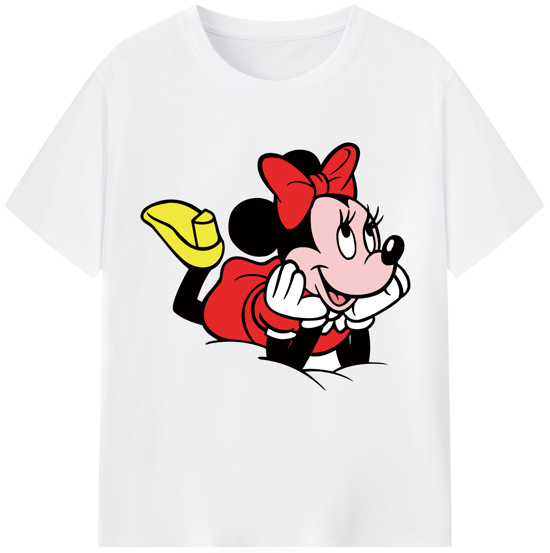 （画像用） ミッキーマウス Mickey Mouse 綿100％半袖Tシャツ（フロントプリント）