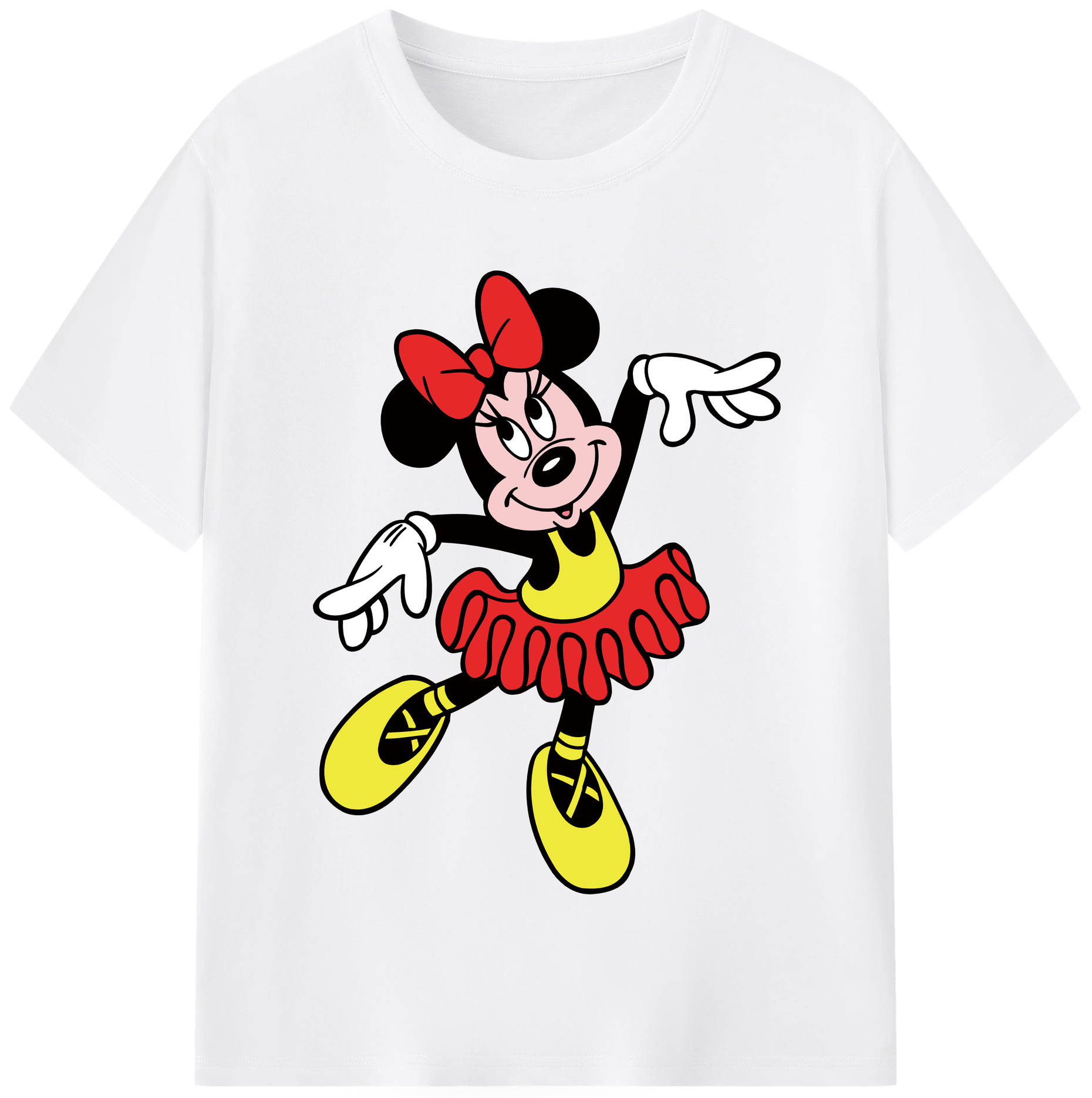 （画像用） ミッキーマウス Mickey Mouse 綿100％半袖Tシャツ（フロントプリント）