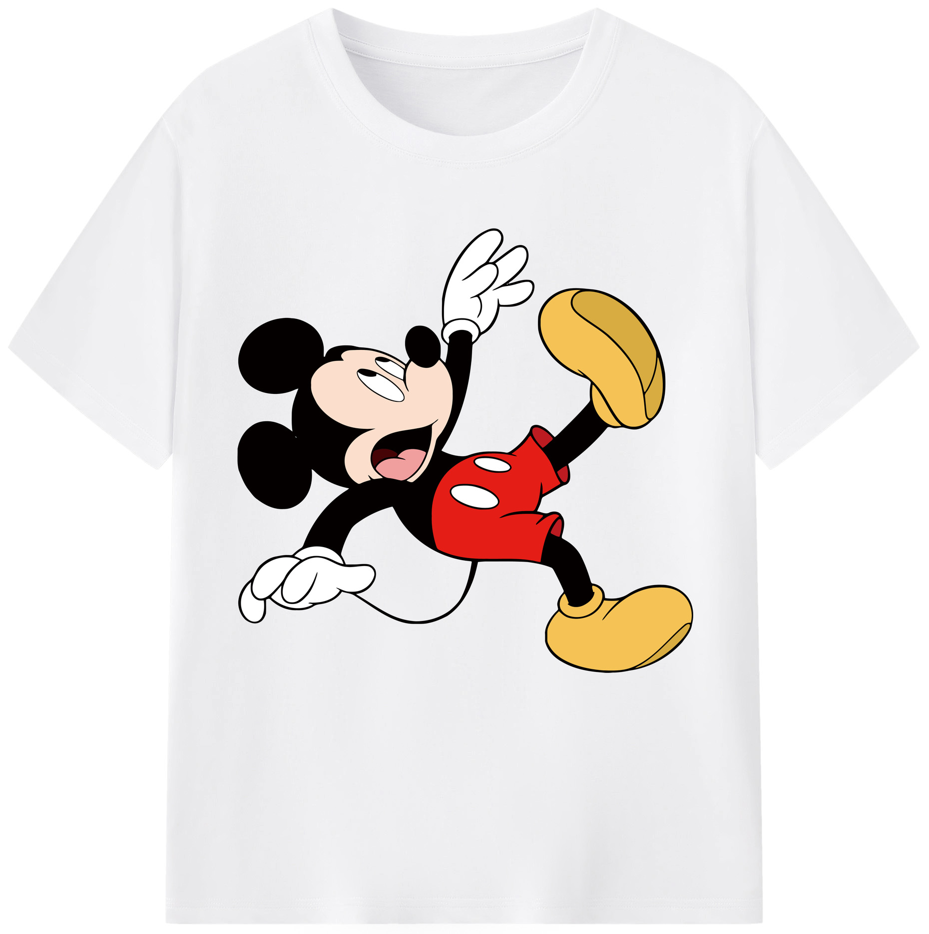 （画像用） ミッキーマウス Mickey Mouse 綿100％半袖Tシャツ（フロントプリント）