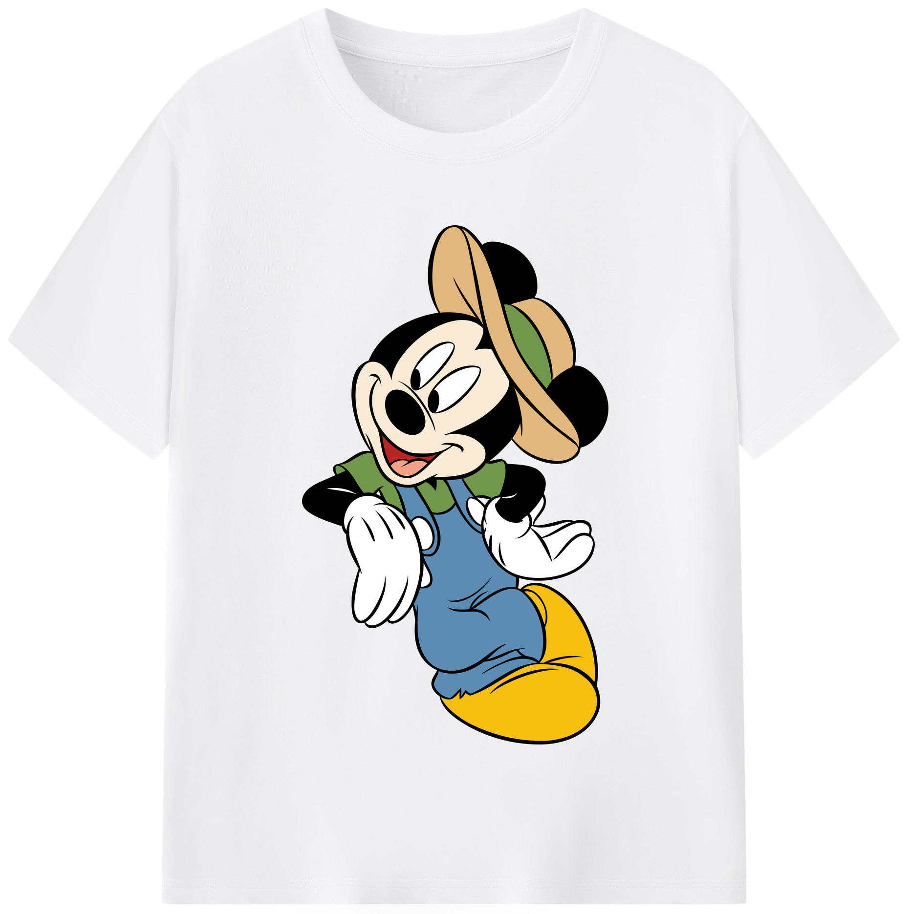 （画像用） ミッキーマウス Mickey Mouse 綿100％半袖Tシャツ（フロントプリント）