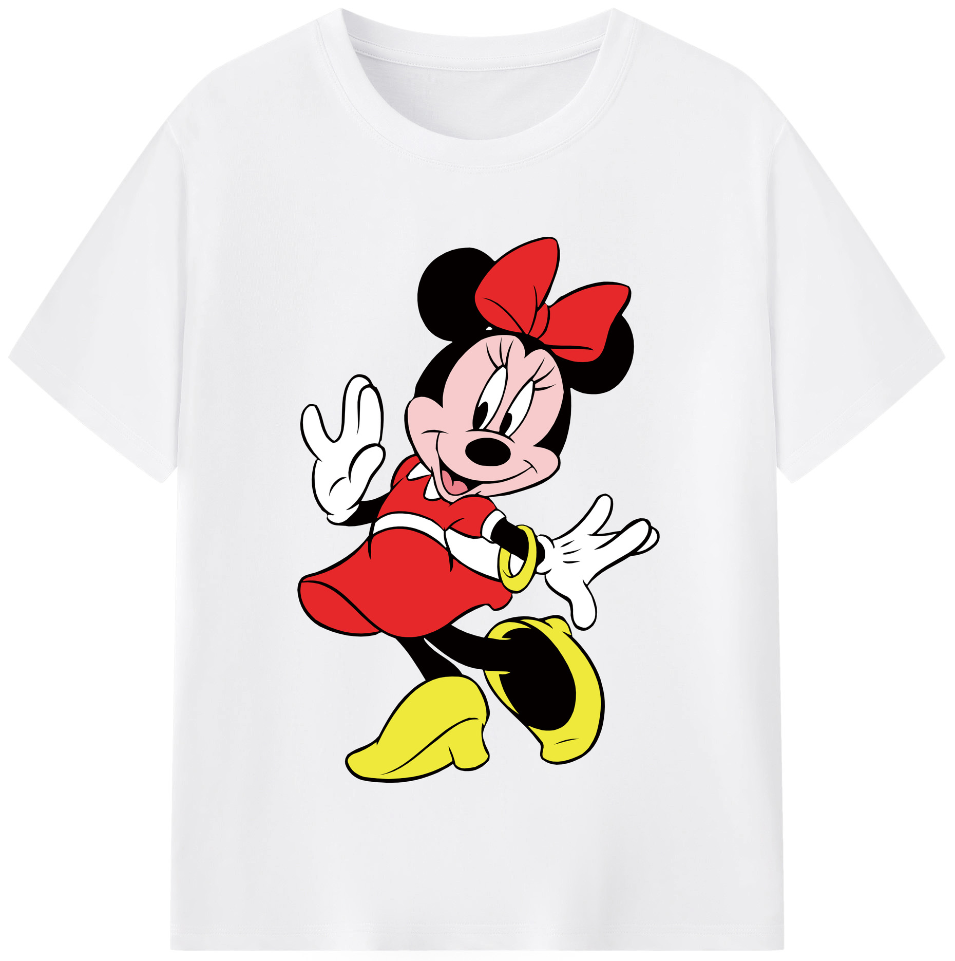 （画像用） ミッキーマウス Mickey Mouse 綿100％半袖Tシャツ（フロントプリント）