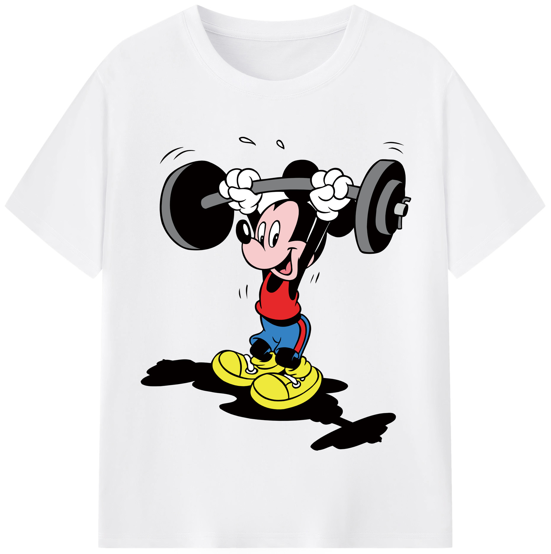 （画像用） ミッキーマウス Mickey Mouse 綿100％半袖Tシャツ（フロントプリント）