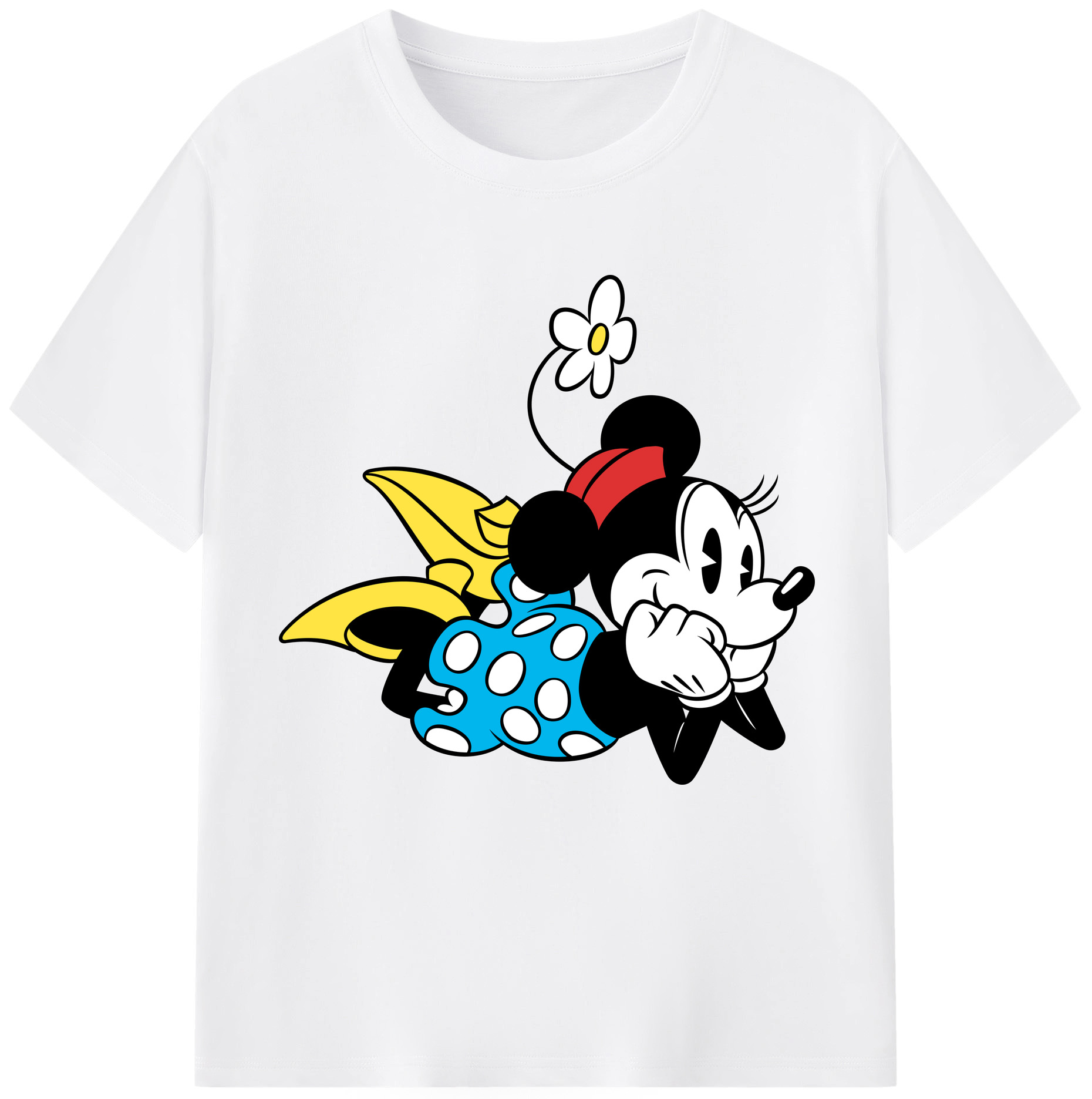 （画像用） ミッキーマウス Mickey Mouse 綿100％半袖Tシャツ（フロントプリント）