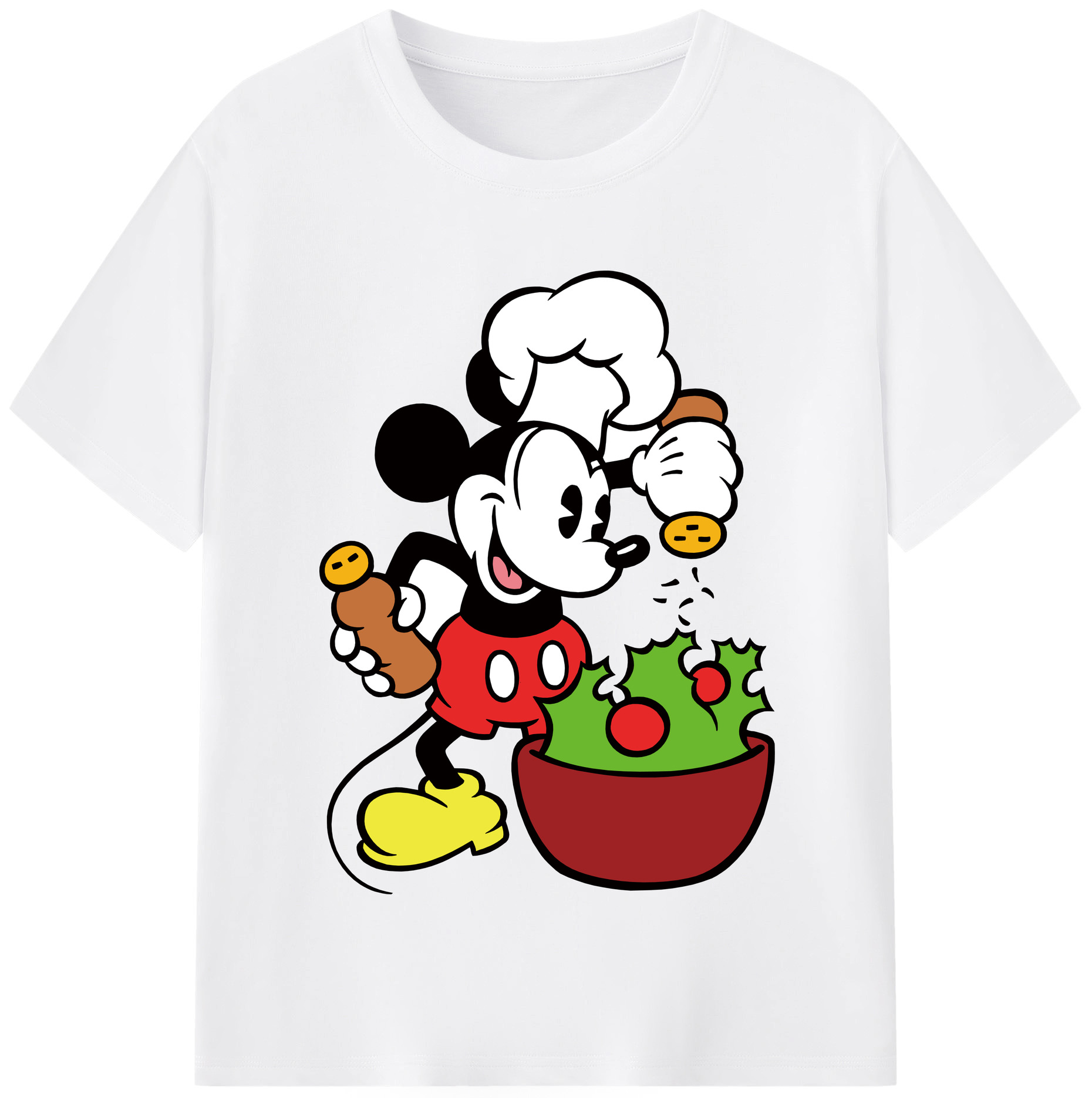 （画像用） ミッキーマウス Mickey Mouse 綿100％半袖Tシャツ（フロントプリント）