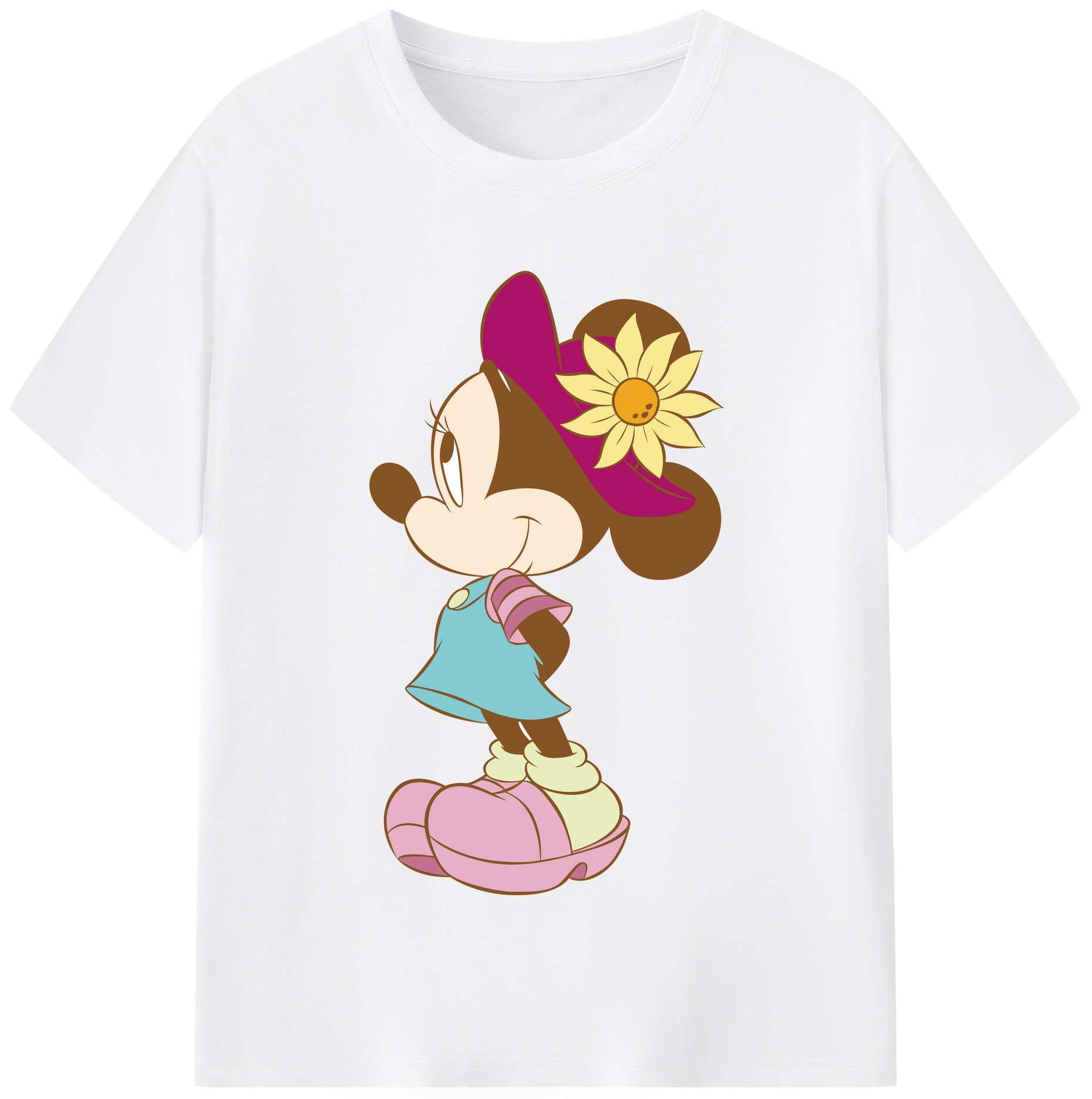 （画像用） ミッキーマウス Mickey Mouse 綿100％半袖Tシャツ（フロントプリント）