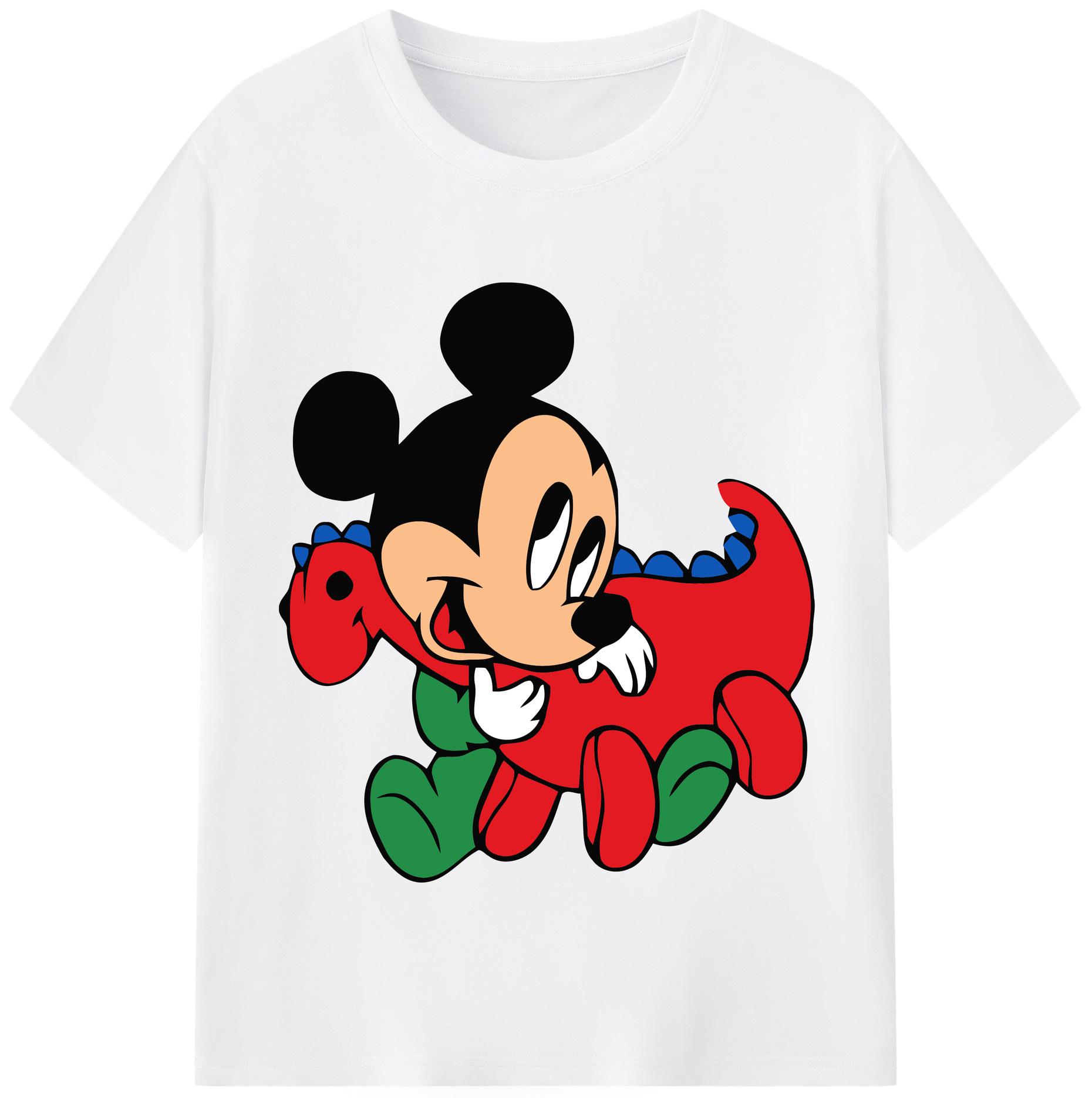 （画像用） ミッキーマウス Mickey Mouse 綿100％半袖Tシャツ（フロントプリント）