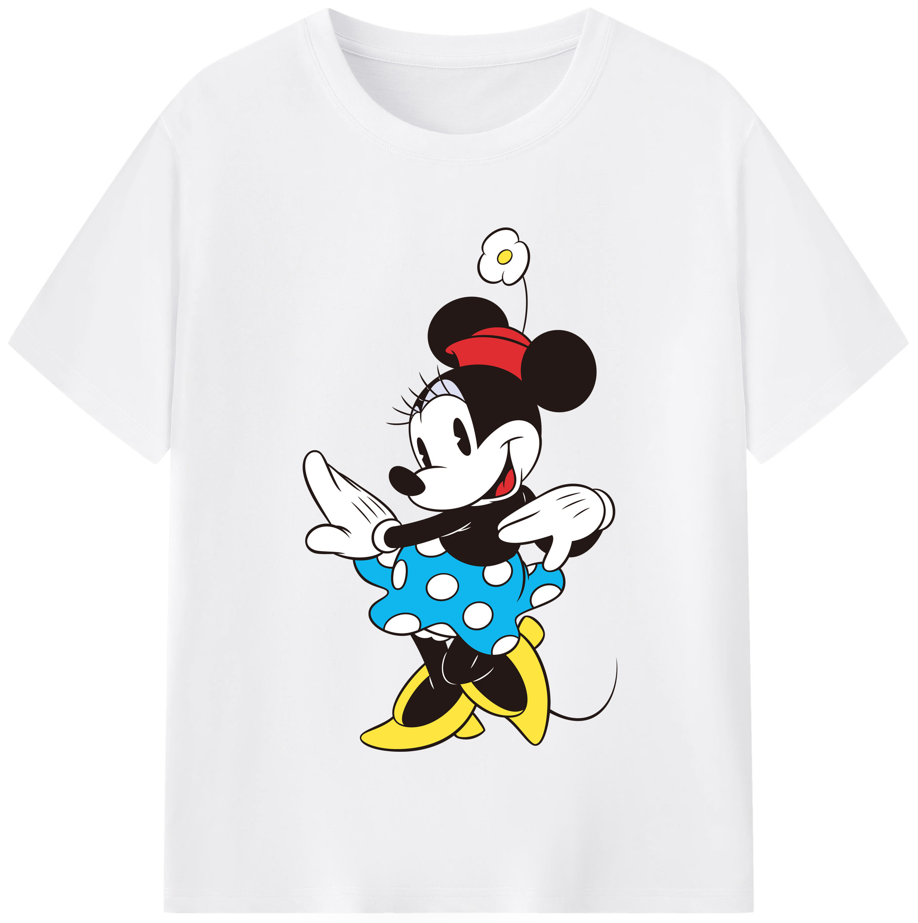（画像用） ミッキーマウス Mickey Mouse 綿100％半袖Tシャツ（フロントプリント）