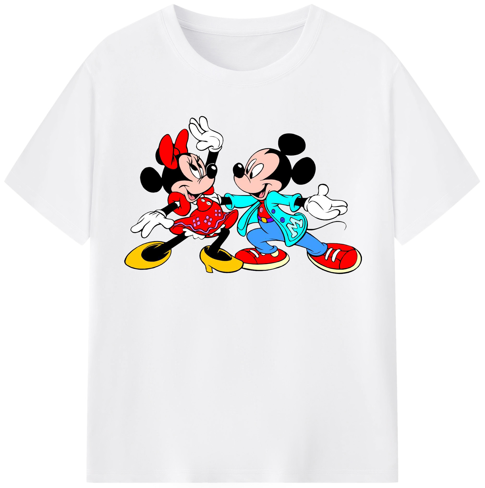 （画像用） ミッキーマウス Mickey Mouse 綿100％半袖Tシャツ（フロントプリント）