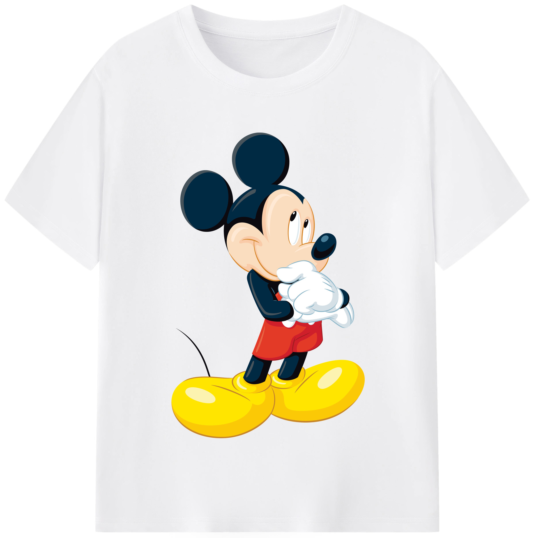 （画像用） ミッキーマウス Mickey Mouse 綿100％半袖Tシャツ（フロントプリント）
