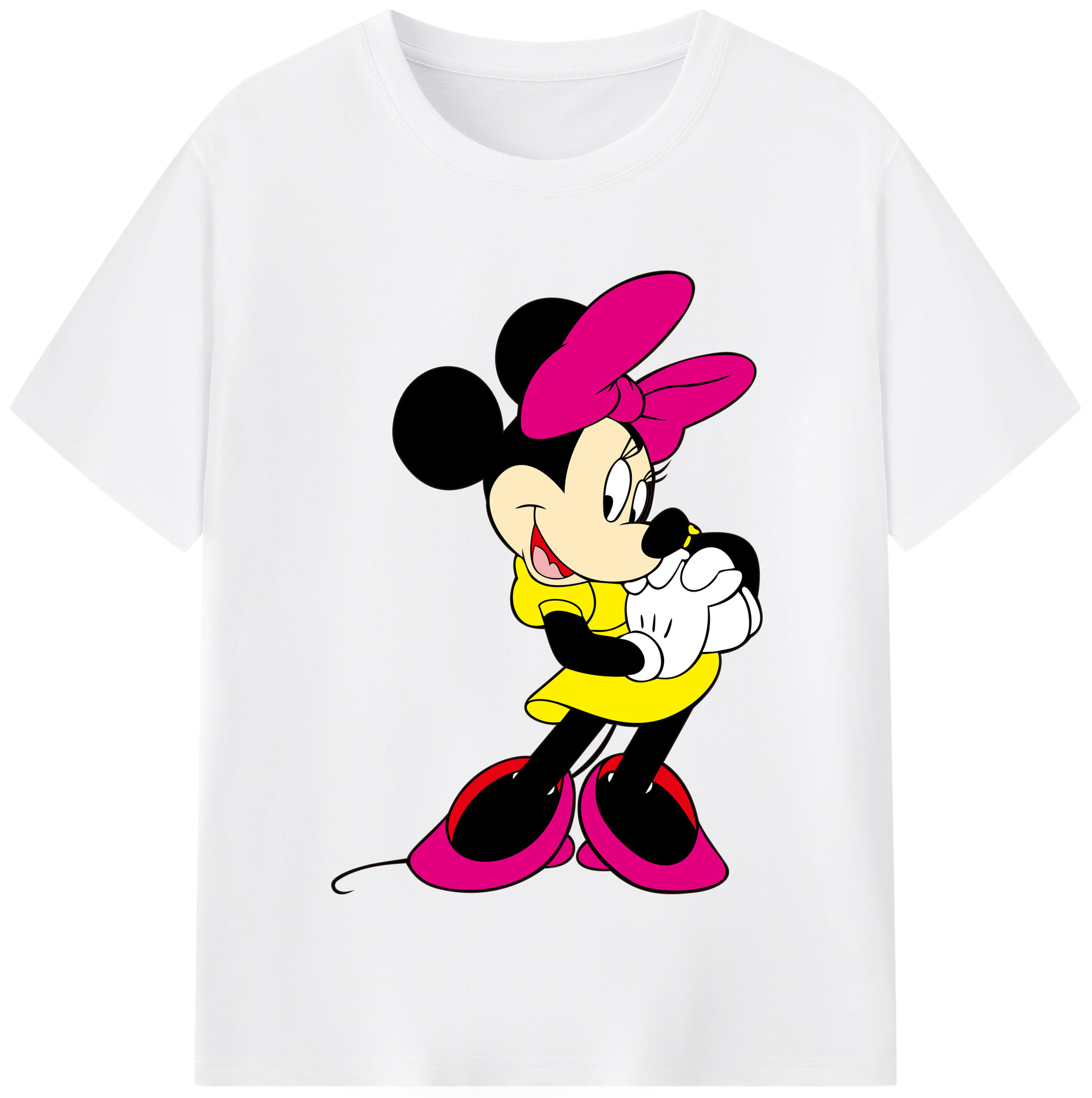 （画像用） ミッキーマウス Mickey Mouse 綿100％半袖Tシャツ（フロントプリント）