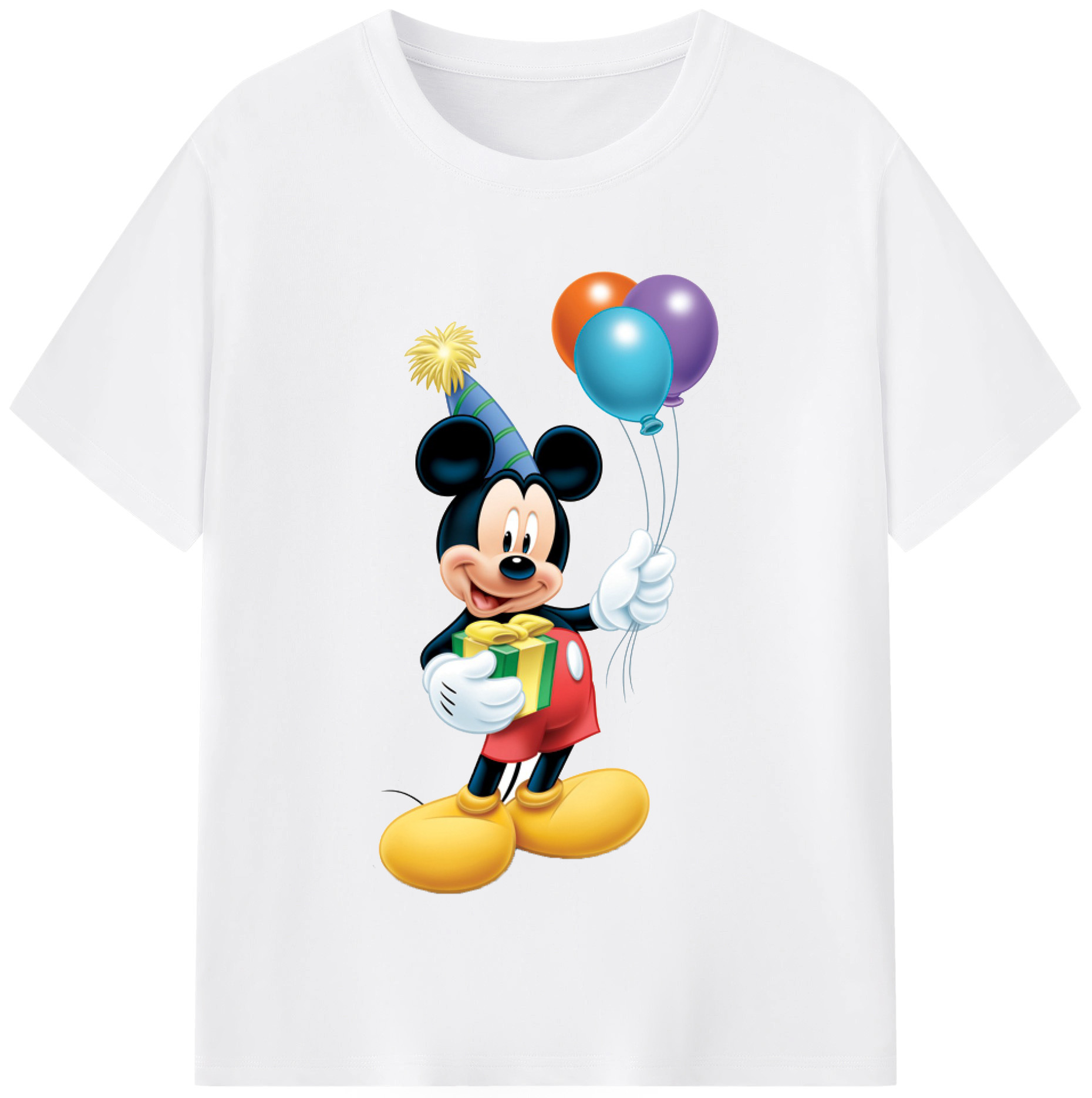 （画像用） ミッキーマウス Mickey Mouse 綿100％半袖Tシャツ（フロントプリント）