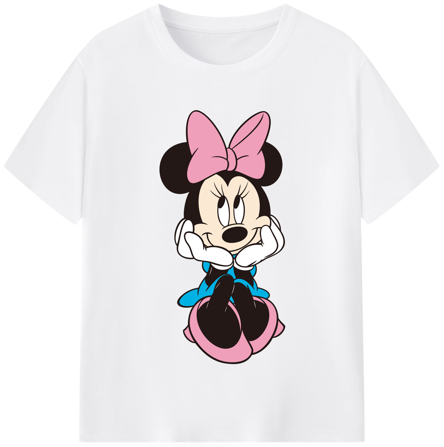 （画像用） ミッキーマウス Mickey Mouse 綿100％半袖Tシャツ（フロントプリント）
