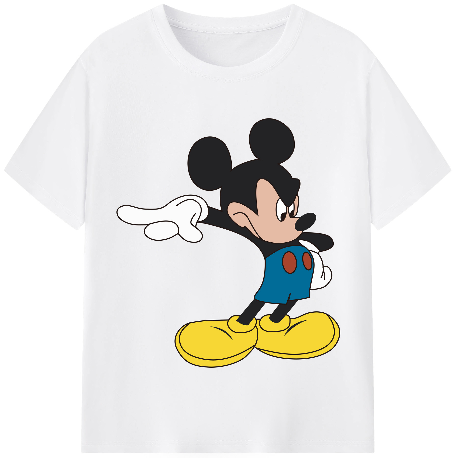 （画像用） ミッキーマウス Mickey Mouse 綿100％半袖Tシャツ（フロントプリント）