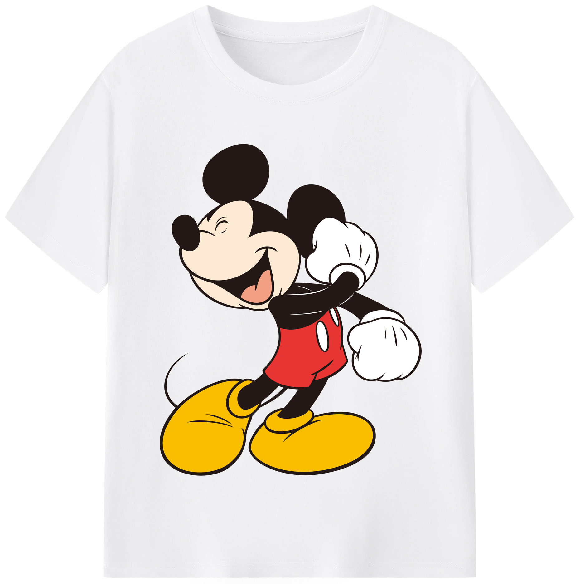 （画像用） ミッキーマウス Mickey Mouse 綿100％半袖Tシャツ（フロントプリント）