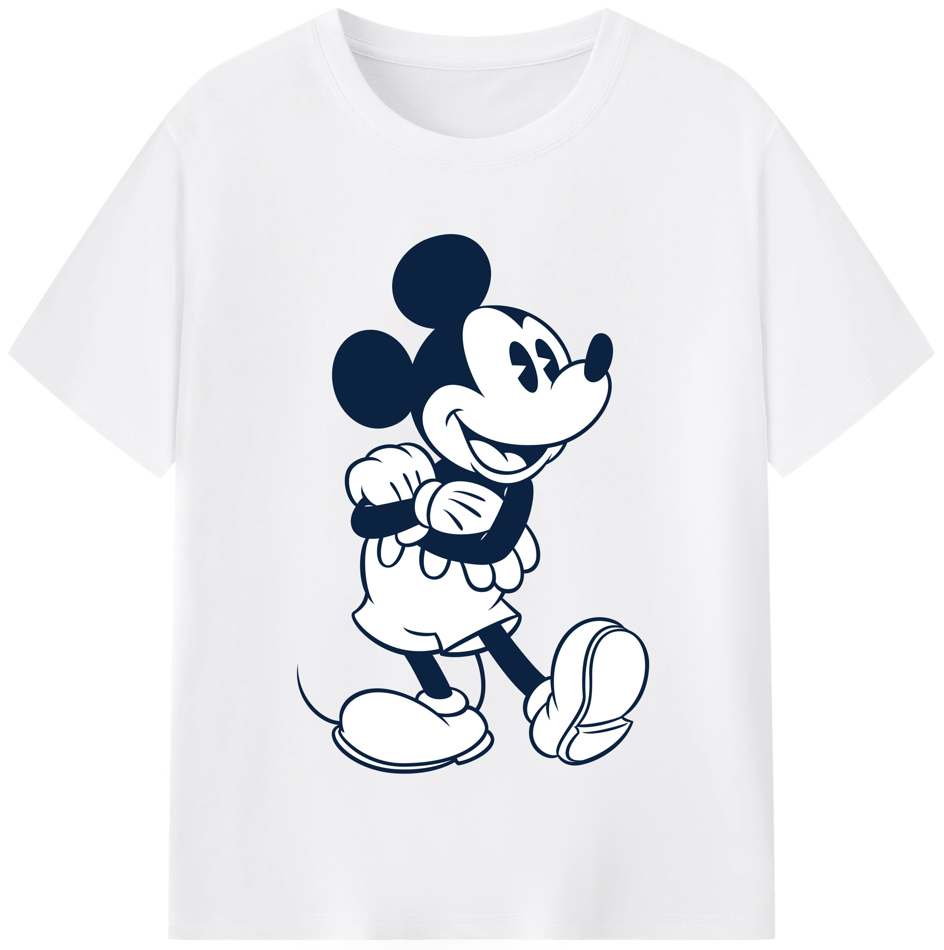 （画像用） ミッキーマウス Mickey Mouse 綿100％半袖Tシャツ（フロントプリント）