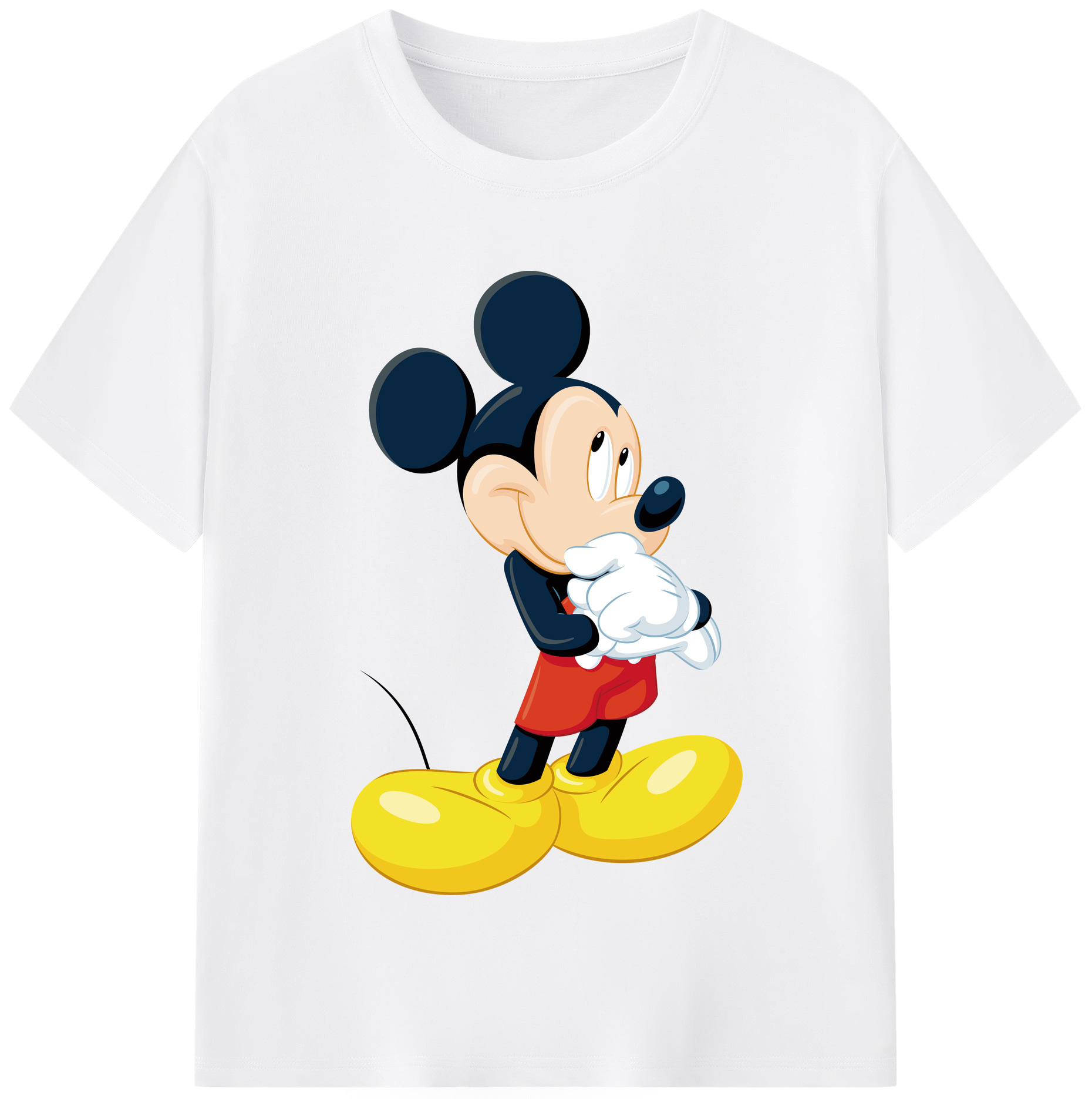 （画像用） ミッキーマウス Mickey Mouse 綿100％半袖Tシャツ（フロントプリント）