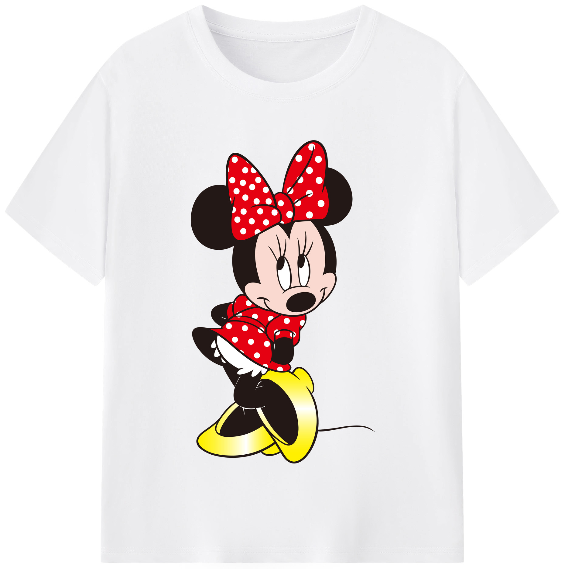 （画像用） ミッキーマウス Mickey Mouse 綿100％半袖Tシャツ（フロントプリント）