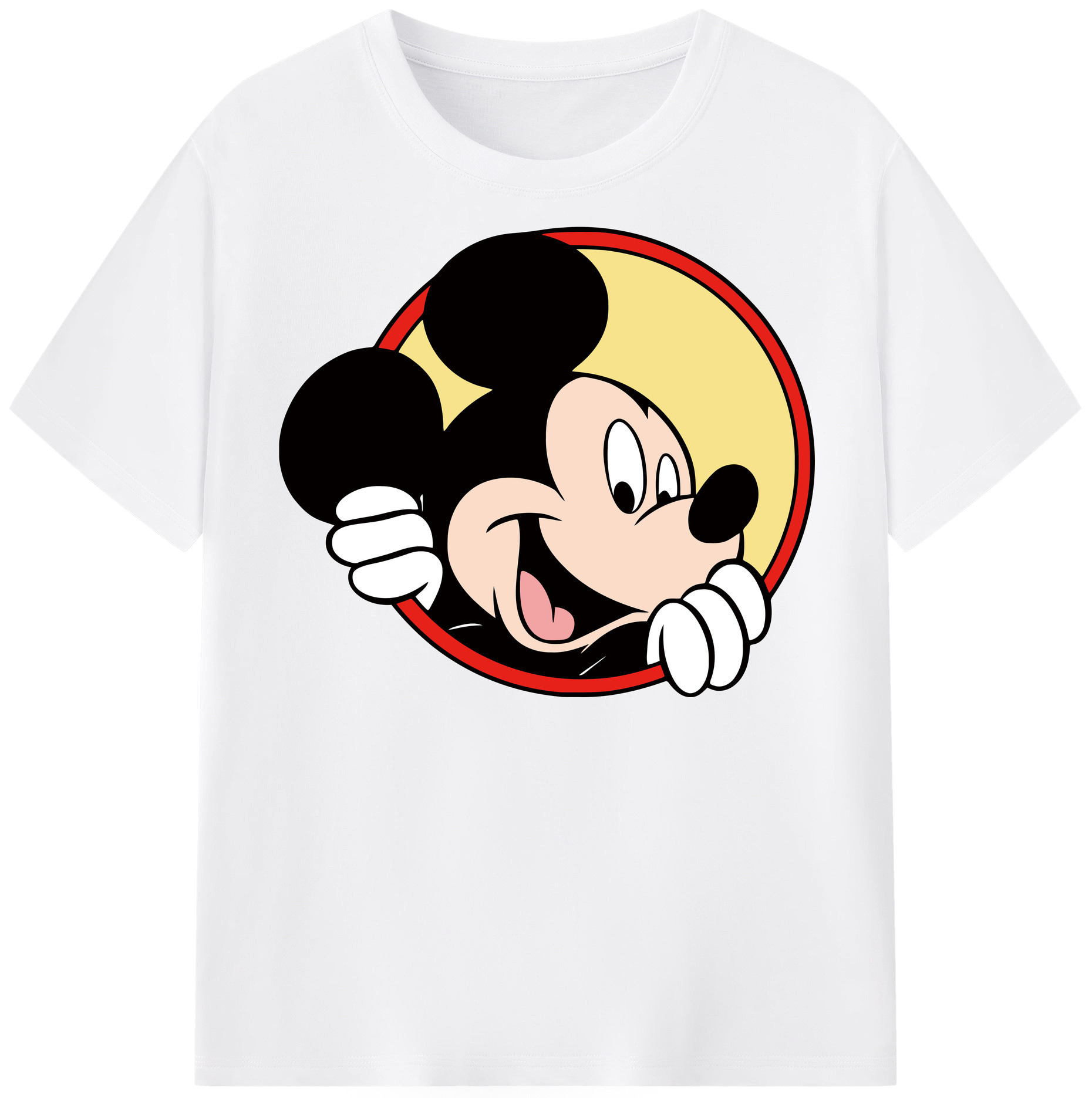 （画像用） ミッキーマウス Mickey Mouse 綿100％半袖Tシャツ（フロントプリント）
