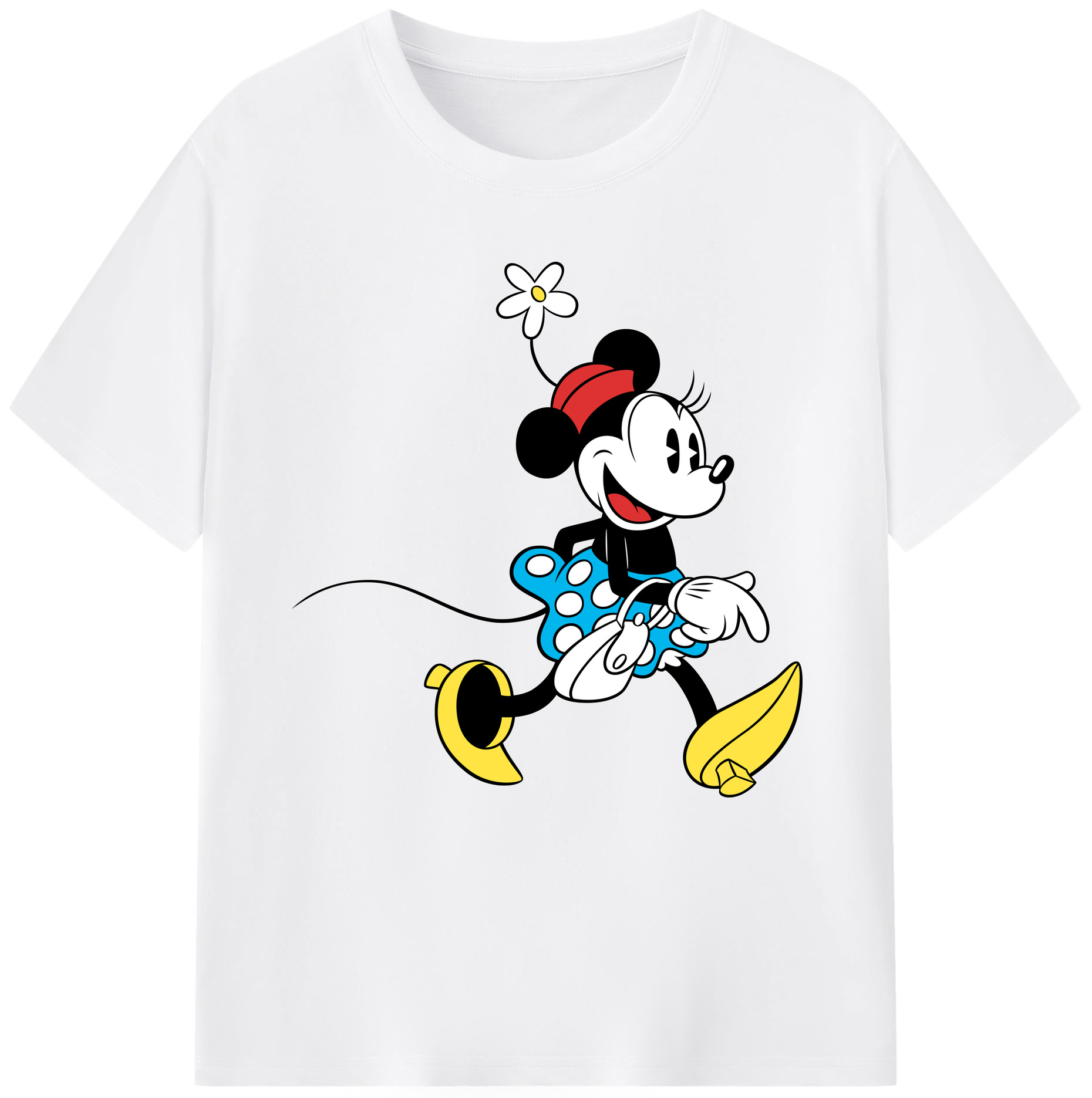 （画像用） ミッキーマウス Mickey Mouse 綿100％半袖Tシャツ（フロントプリント）