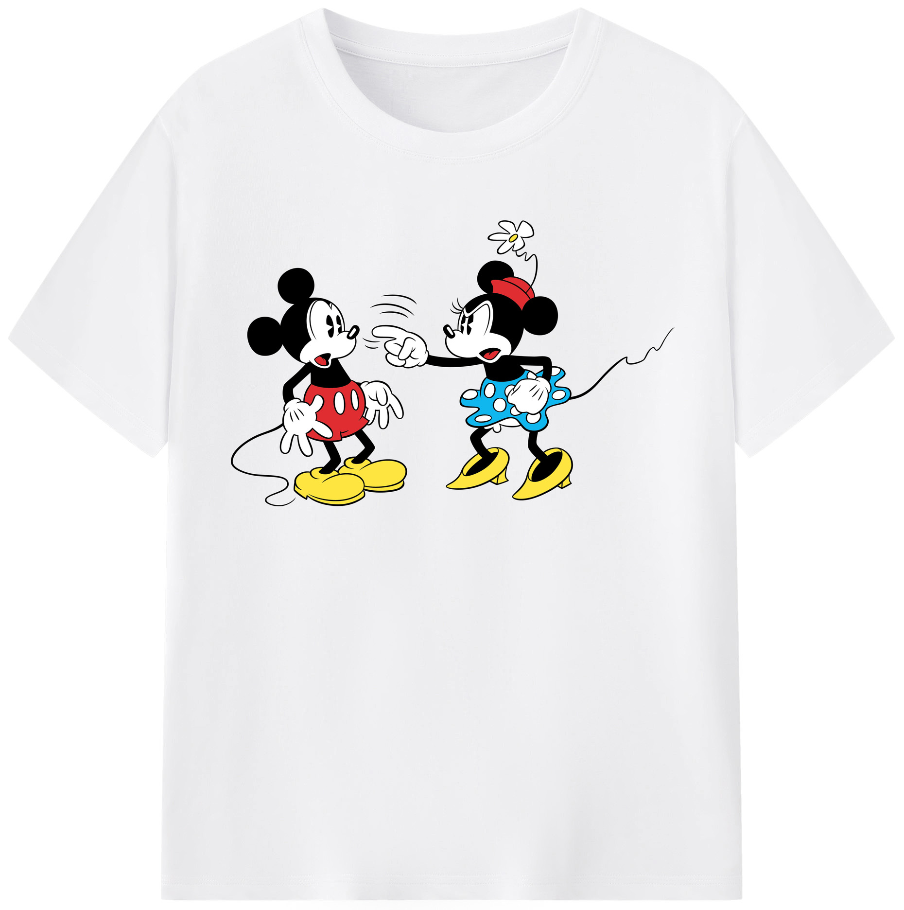 （画像用） ミッキーマウス Mickey Mouse 綿100％半袖Tシャツ（フロントプリント）