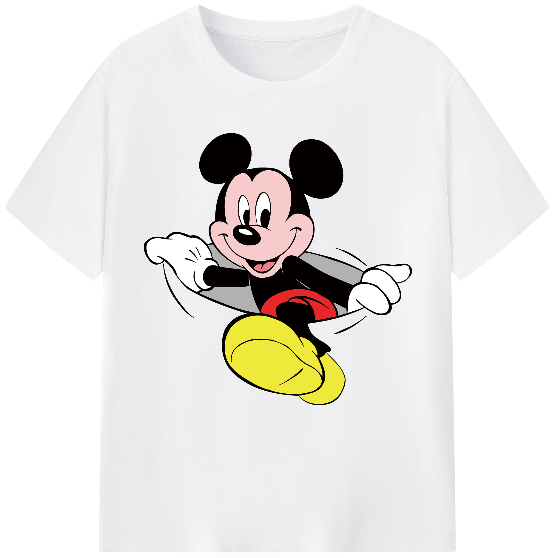 （画像用） ミッキーマウス Mickey Mouse 綿100％半袖Tシャツ（フロントプリント）